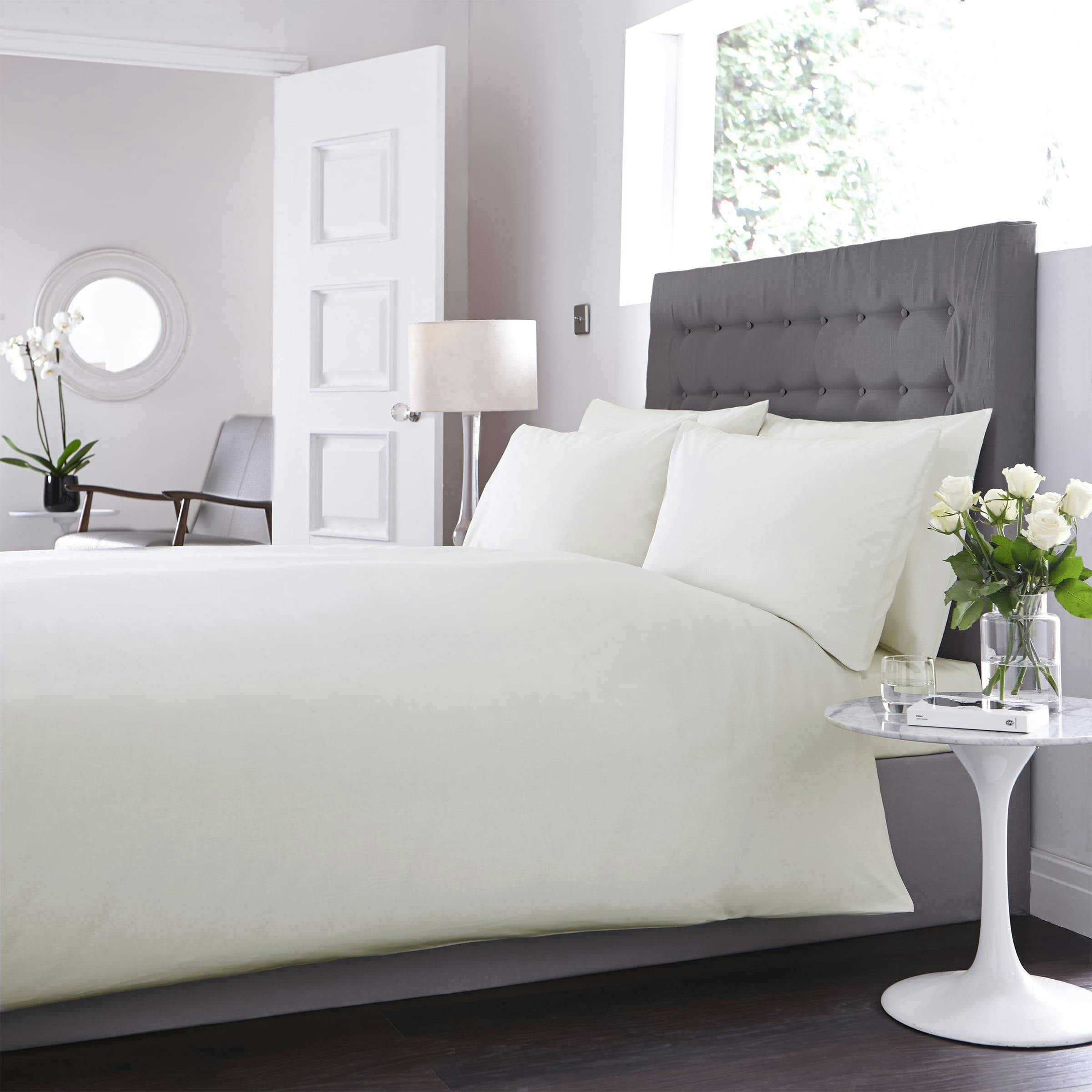 Charlotte Thomas Ivory Sestina Luxury Duvet Cover - 100% Cotton - Single