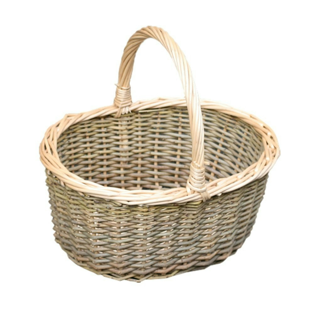 Red Hamper Red/Green Hamper Large Willow Hollander Wicker Shopping Basket