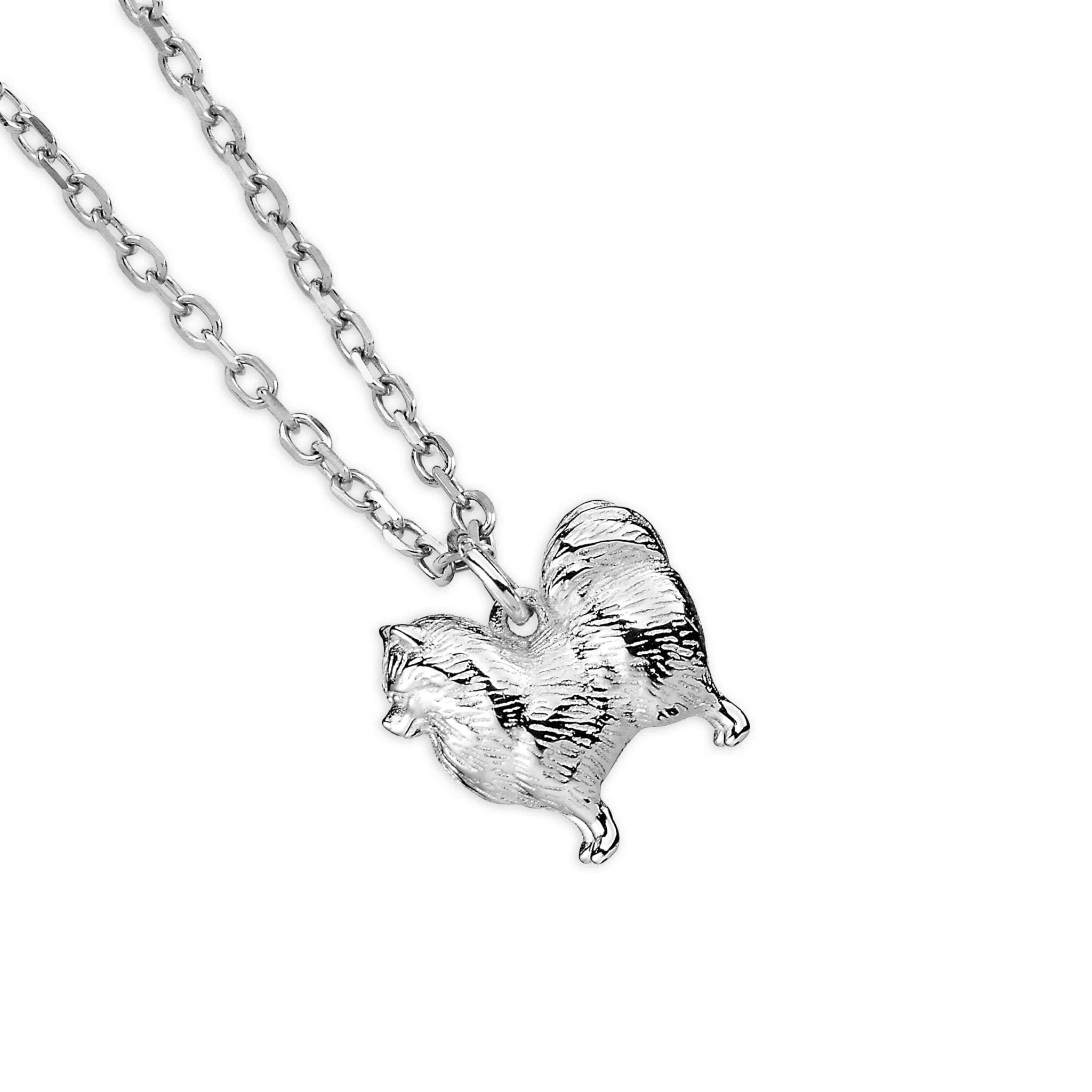 Mylee London Silver Pomeranian Necklace - Personalised - No