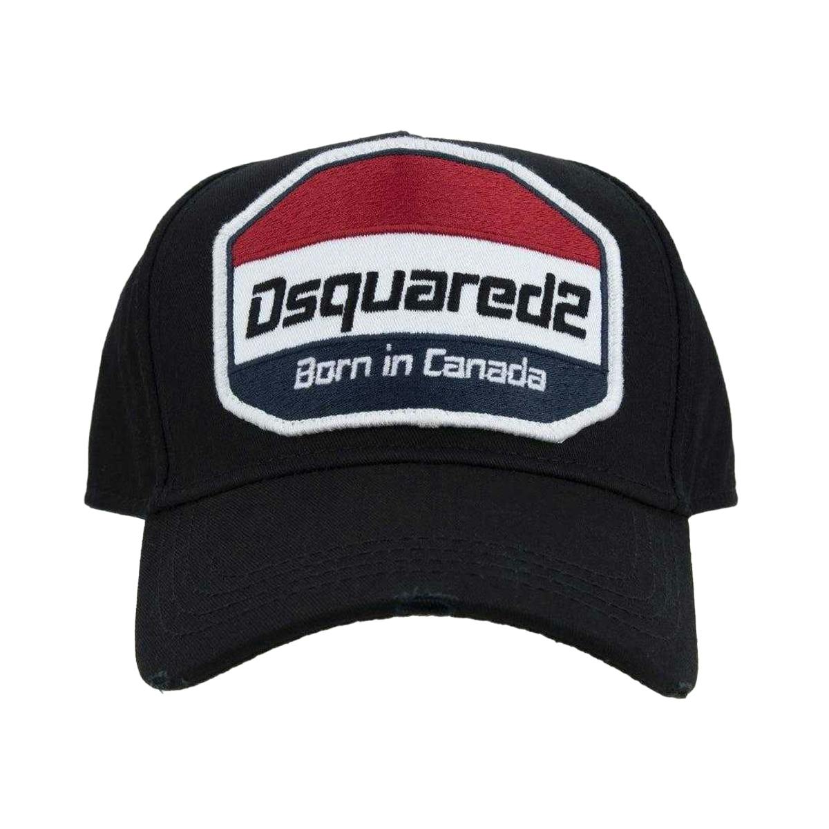 Dsquared2 Black Born In Canada Logo Cap - One Size - 100% Polyester