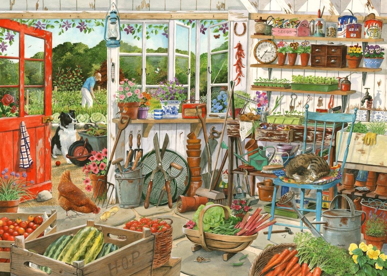 The House Of Puzzles Potting Shed - 1000 Piece Jigsaw Puzzle