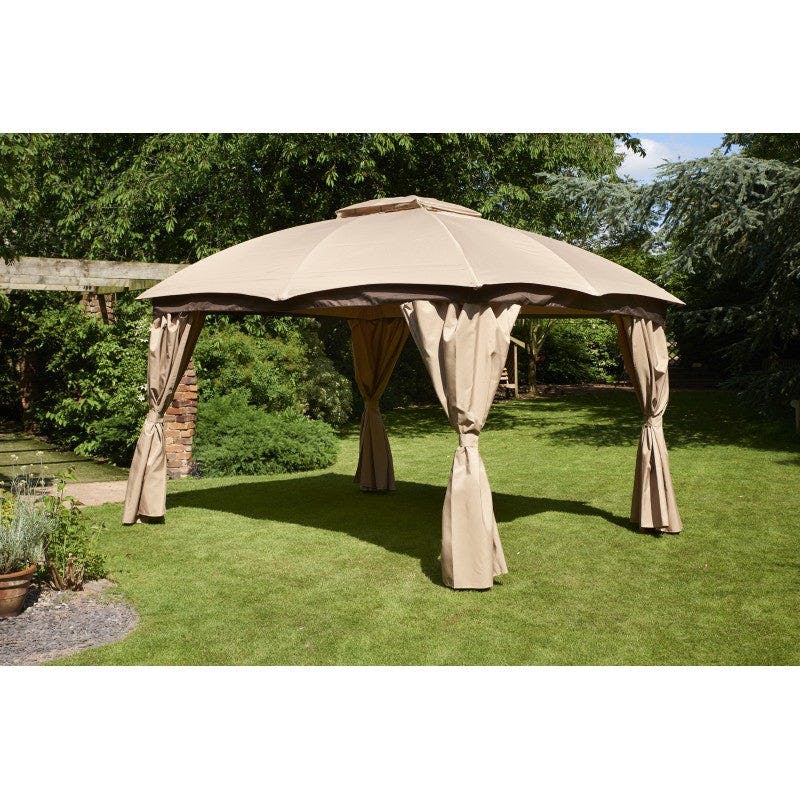 Rackhams Light/Brown Rio Gazebo Canopy