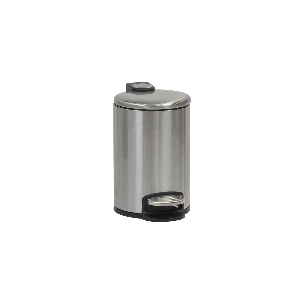 CALITEK 3 Litre Pedal Bin Stainless Steel Soft Close Lid Silver - Image 3
