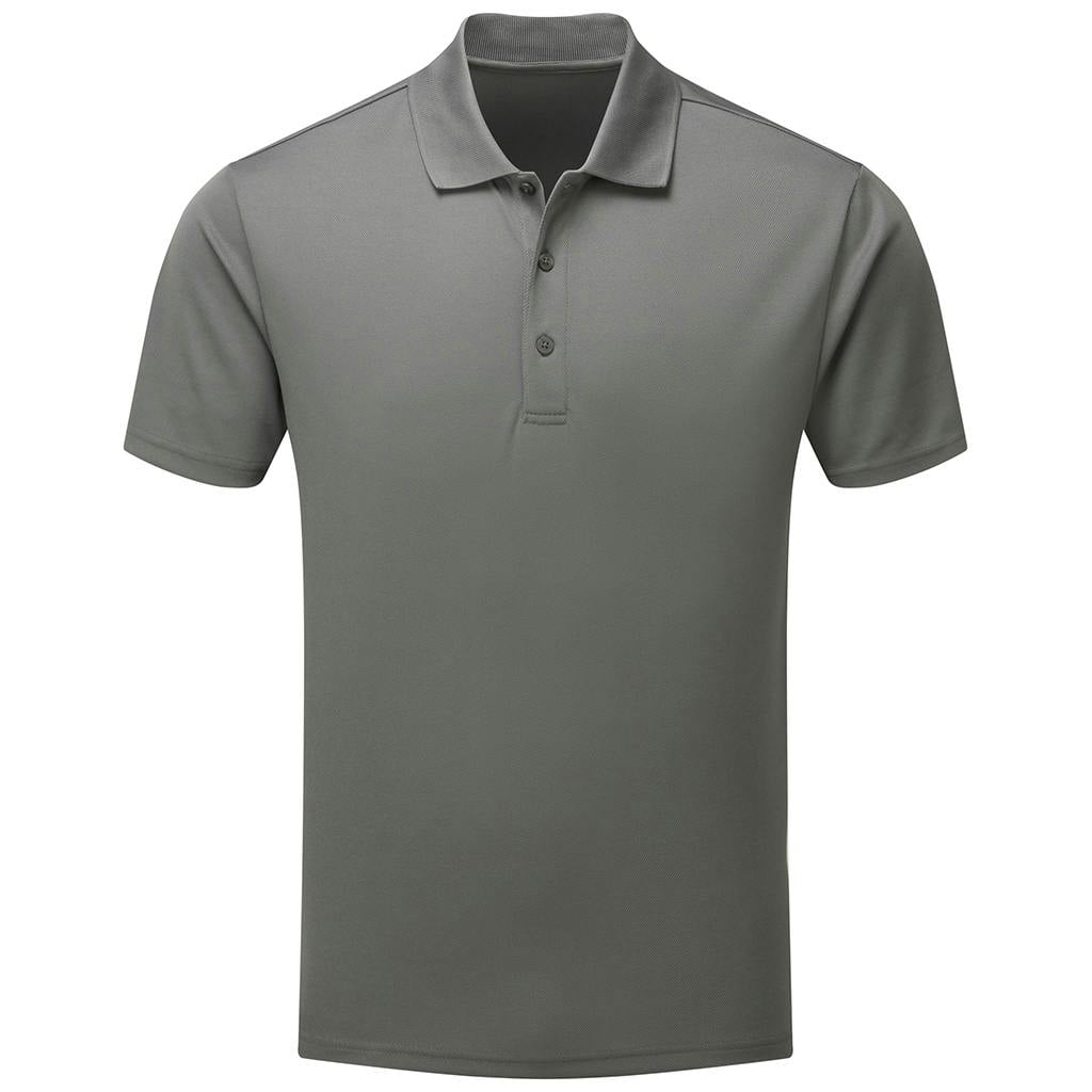 Premier Men's Dark Grey Polo Shirt In | Size: Large - Image 3