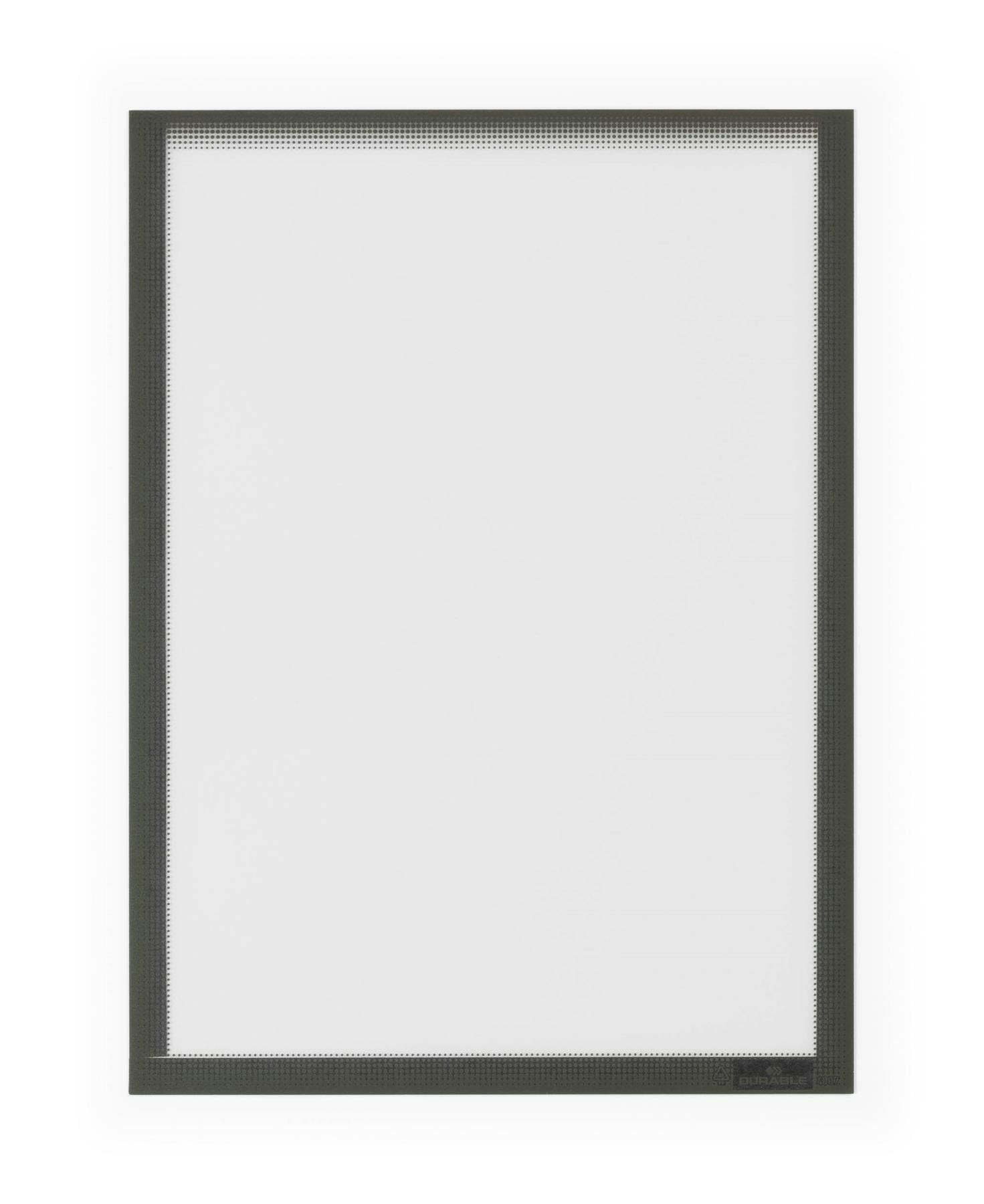 Durable Grey Magnetic Easy-Insertion Info Pocket Signage For Metal | 5 Pack | A4