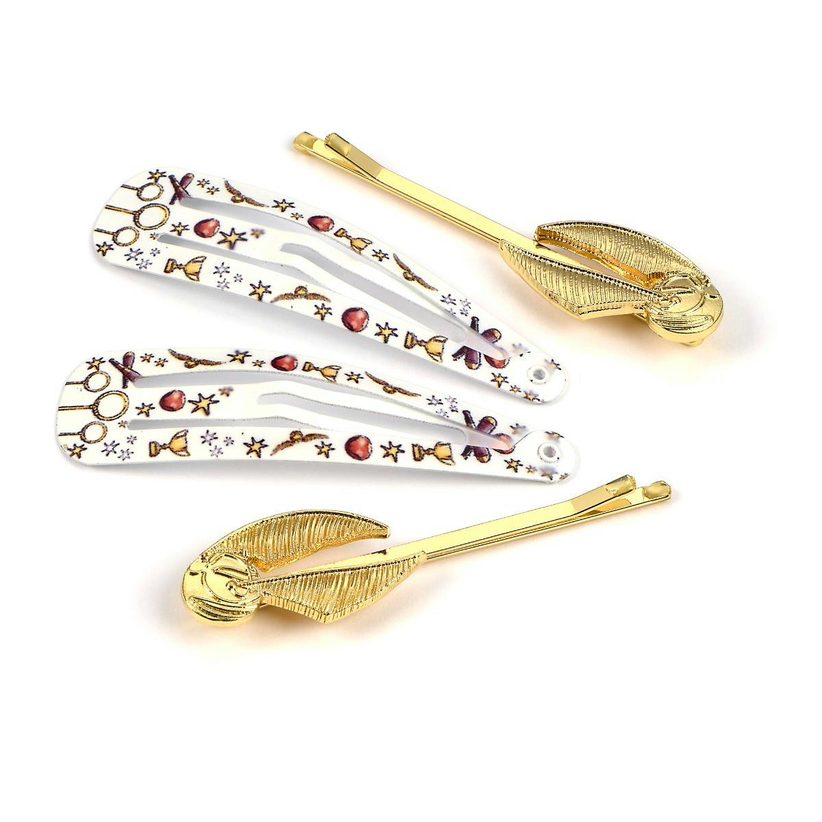 The Carat Shop Golden Harry Potter Snitch Hair Clip Set