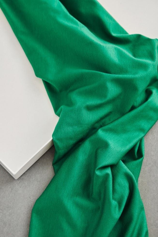 Meet Milk Tencel Lyocell Jersey Stretch Knit Fabric - Plain Design Dressmaking Fabric, 160 Cm / 63" Wide - Per Metre - Frog