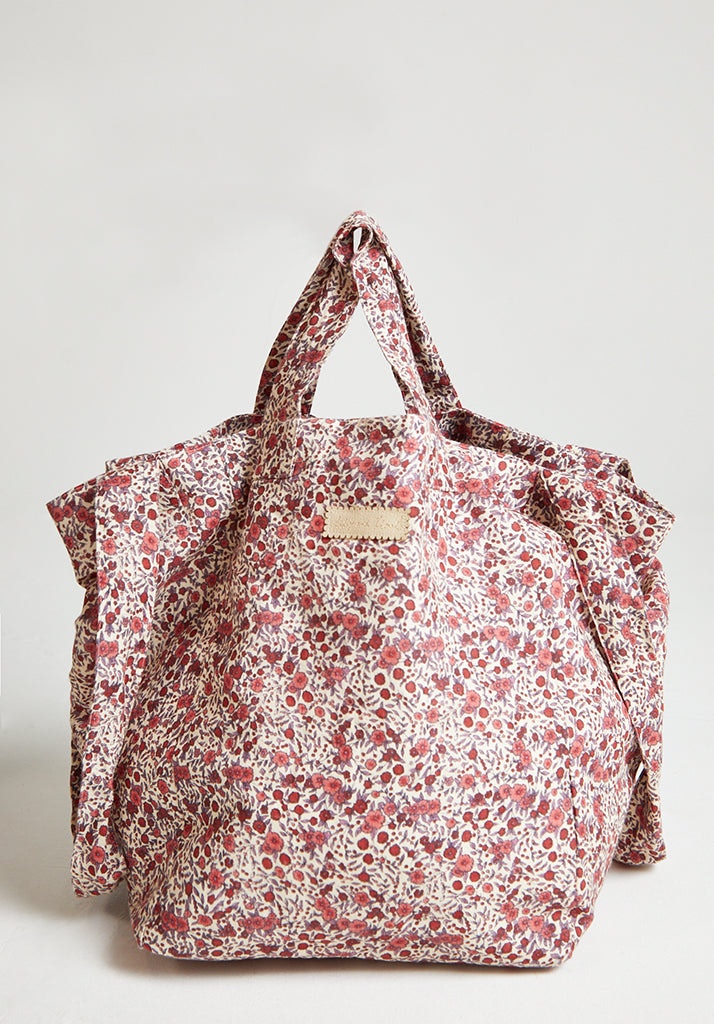 Lily And Lionel Pink Tara Aster Print Tote Bag In