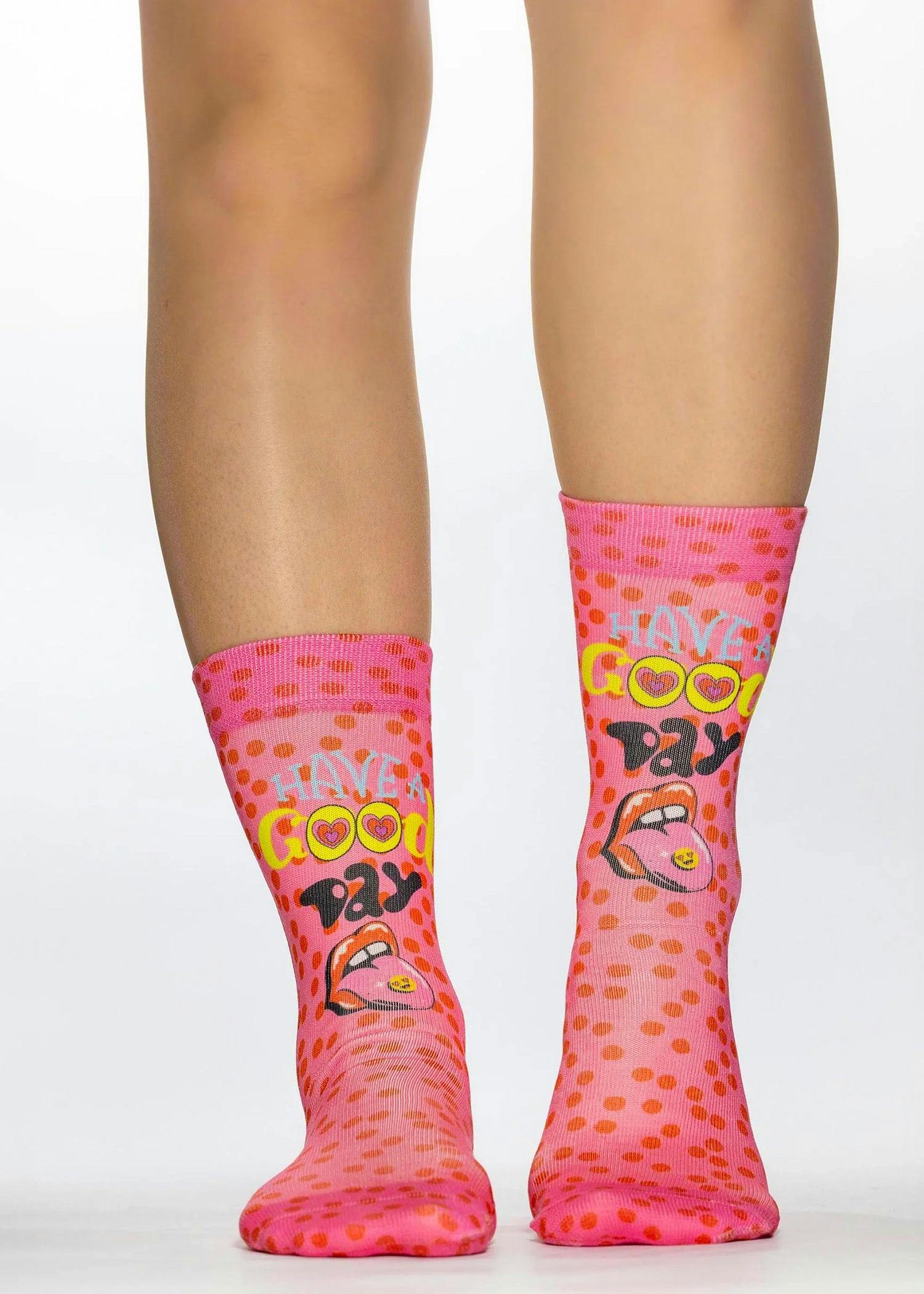 Jemsox Women's Good Day Novelty Gift Socks