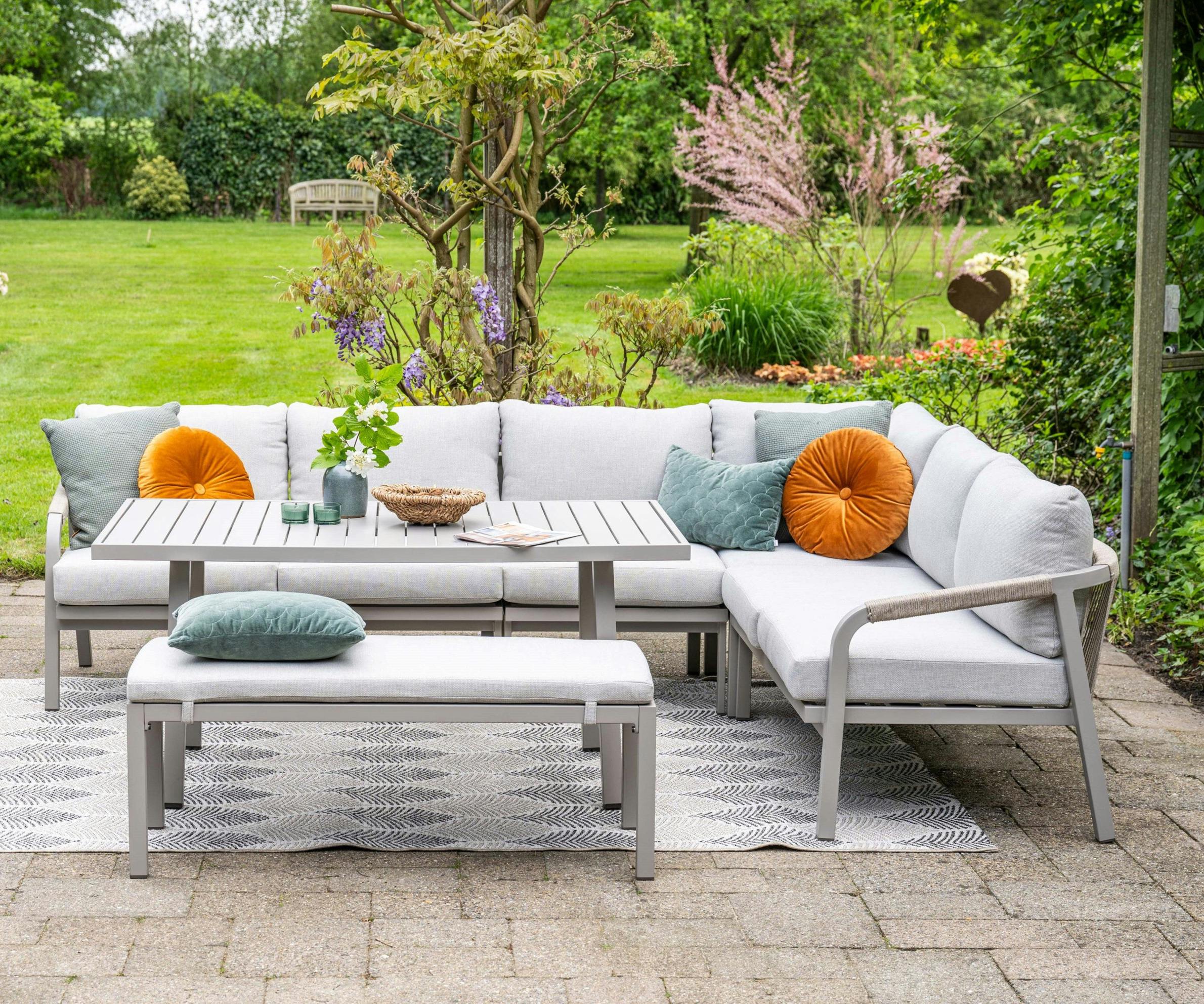 Rackhams Monti- Lounge Dining Corner, Table And Bench - Monti Lounge Dining With Table And Bench