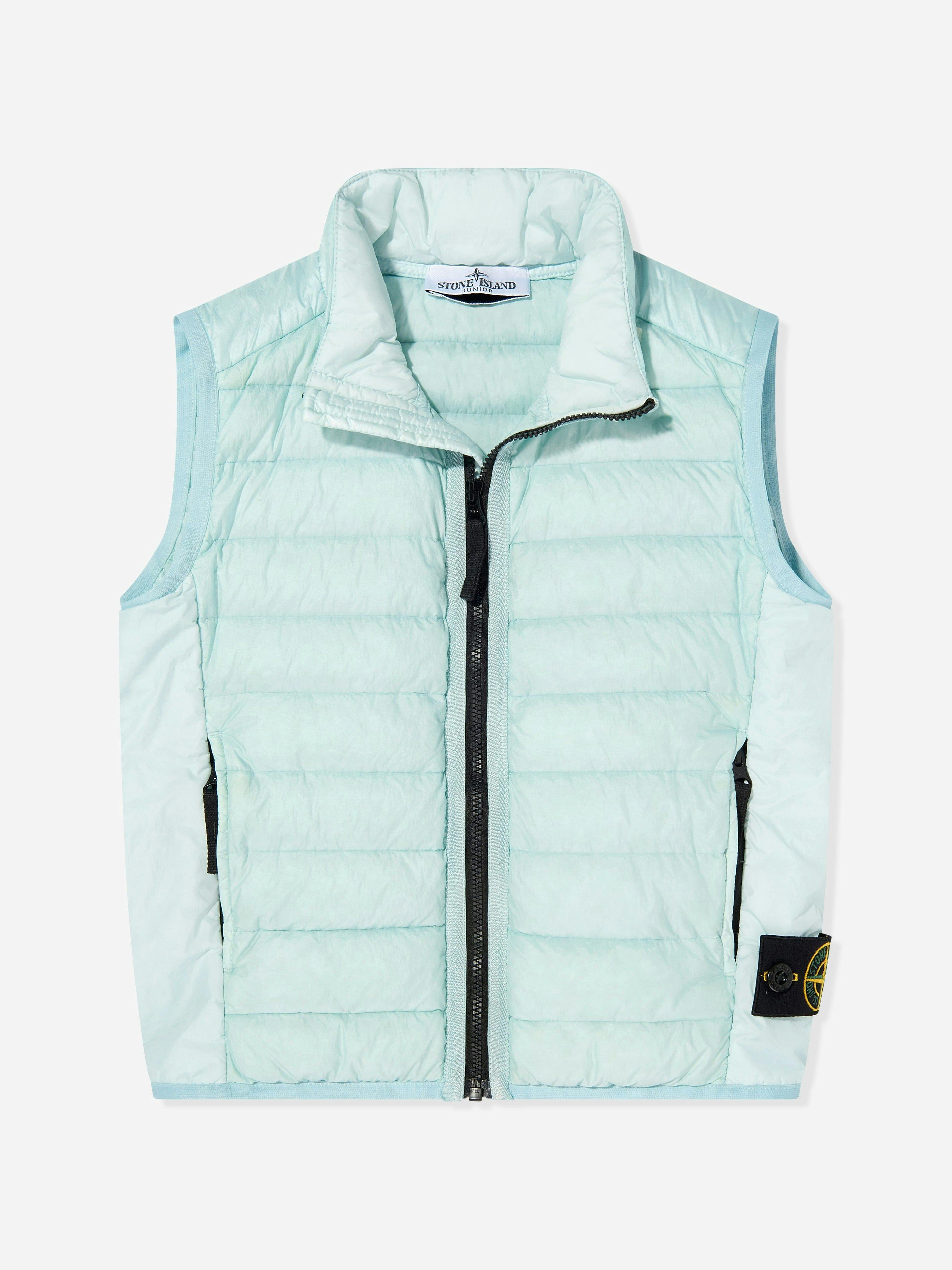 Stone Island Boys Blue Junior Lightweight Down Padded Gilet In - 10 Yrs