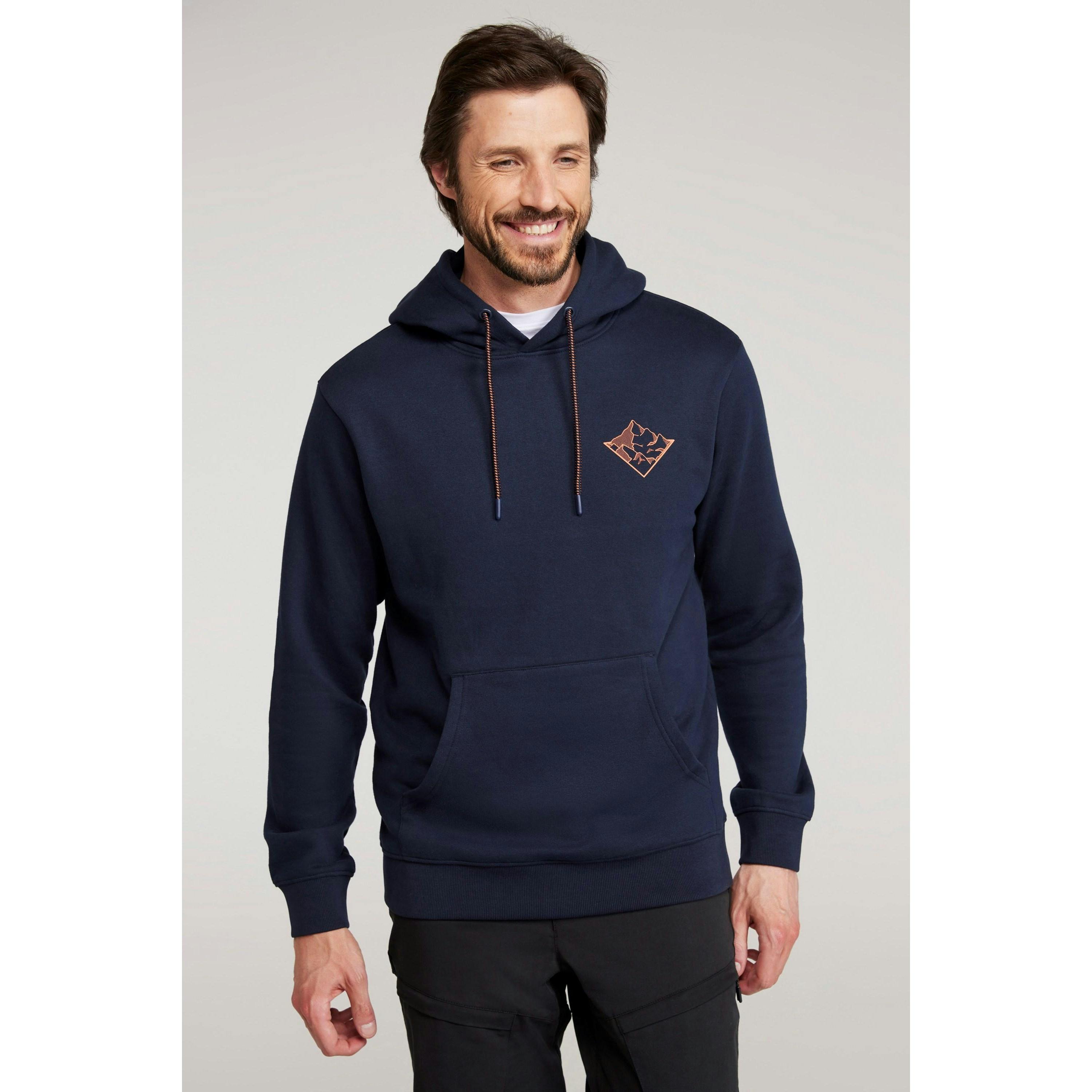 Mountain Warehouse Men's 3 Peaks Mountain Hoodie - Navy - Navy - Xs - 60% Cotton/40% Polyester