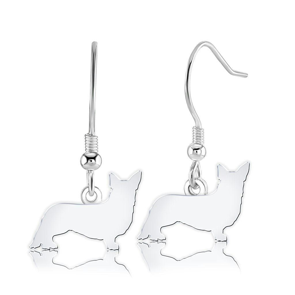 Mylee London Silver Corgi Silhouette Earrings - Yes - Hook