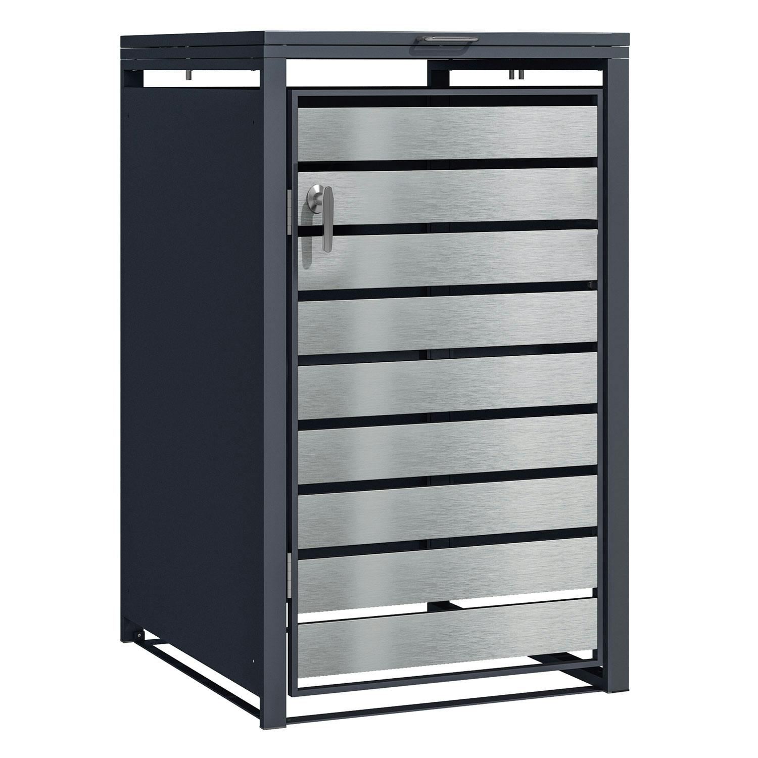 Rackhams Silver Phoenix Gb1168ask Effect Single Wheelie Bin Storage / Bin Store