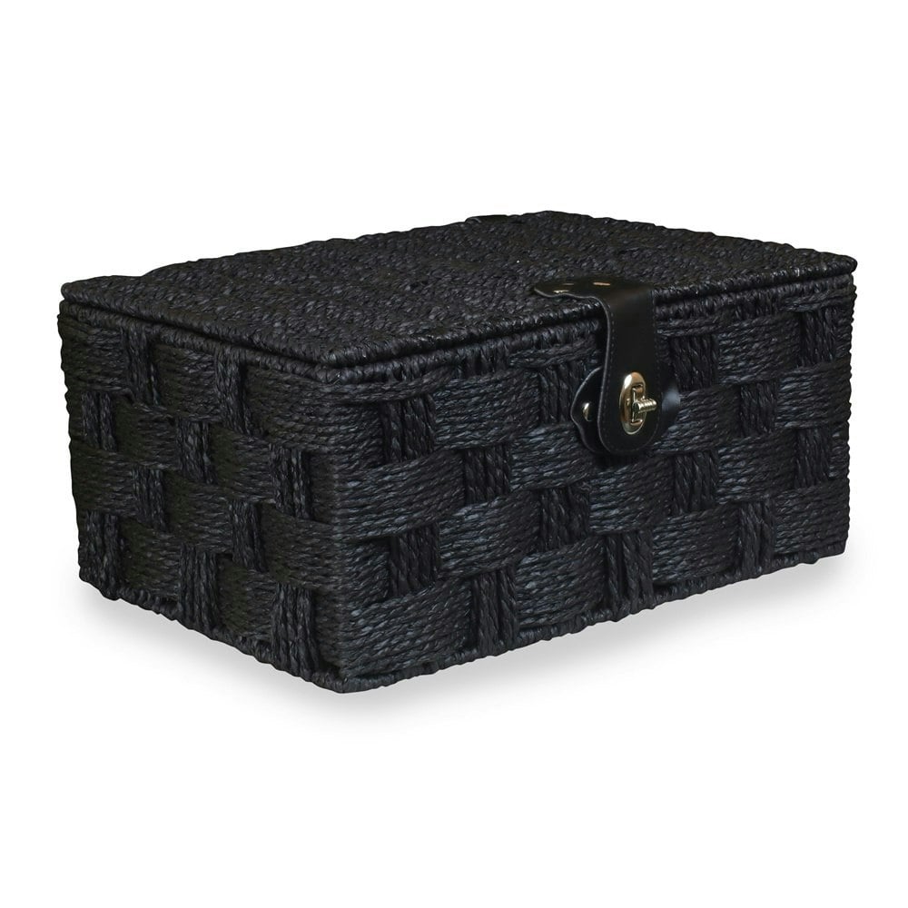 Rackhams Black Medium Twisted Paper Rope Picnic Basket - Medium