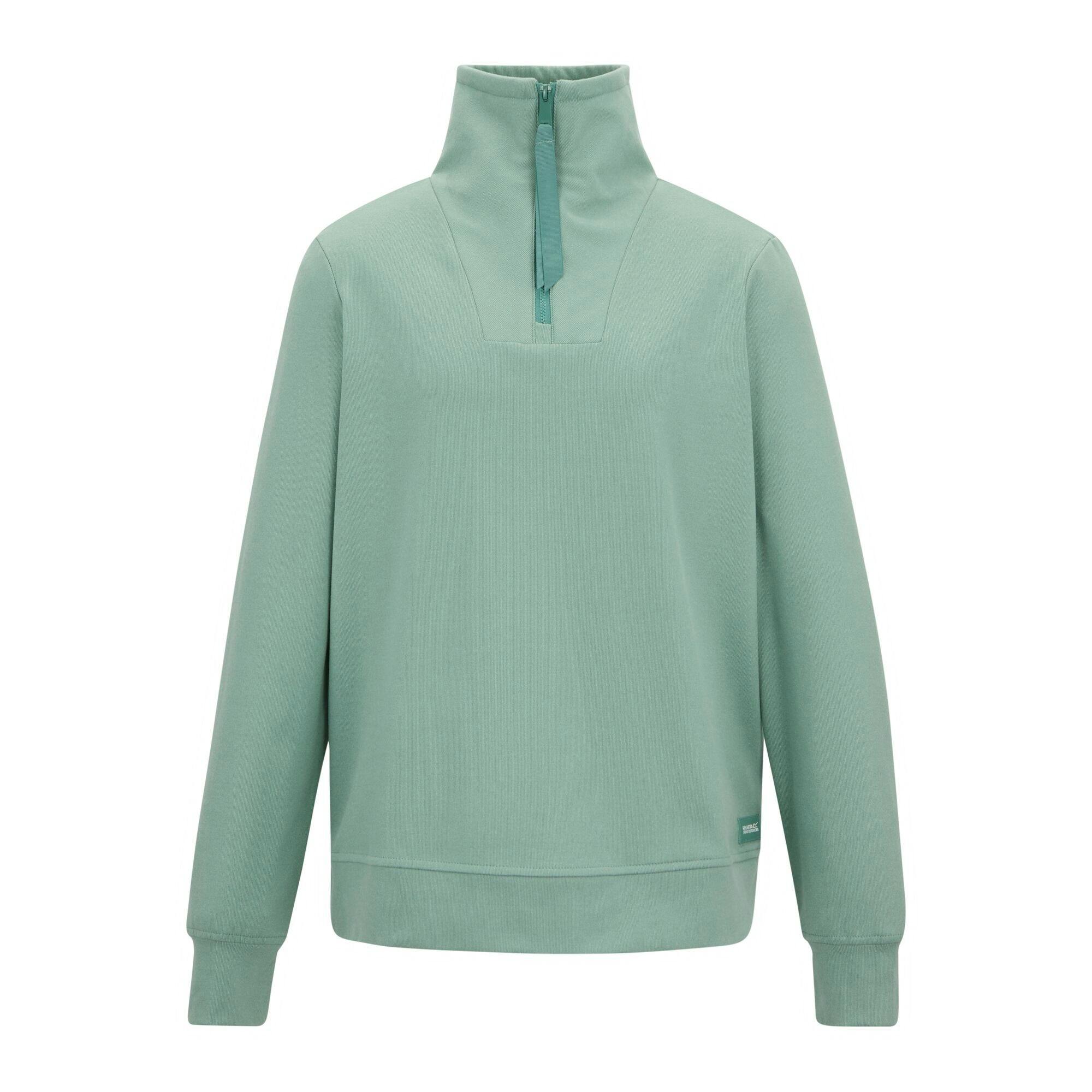 Regatta Women's Demmi Quarter Zip Fleece Top - Ivy Moss - 14 Uk - Ivy Moss - 60% Polyester/30% Recycled Polyester/10% Elastane