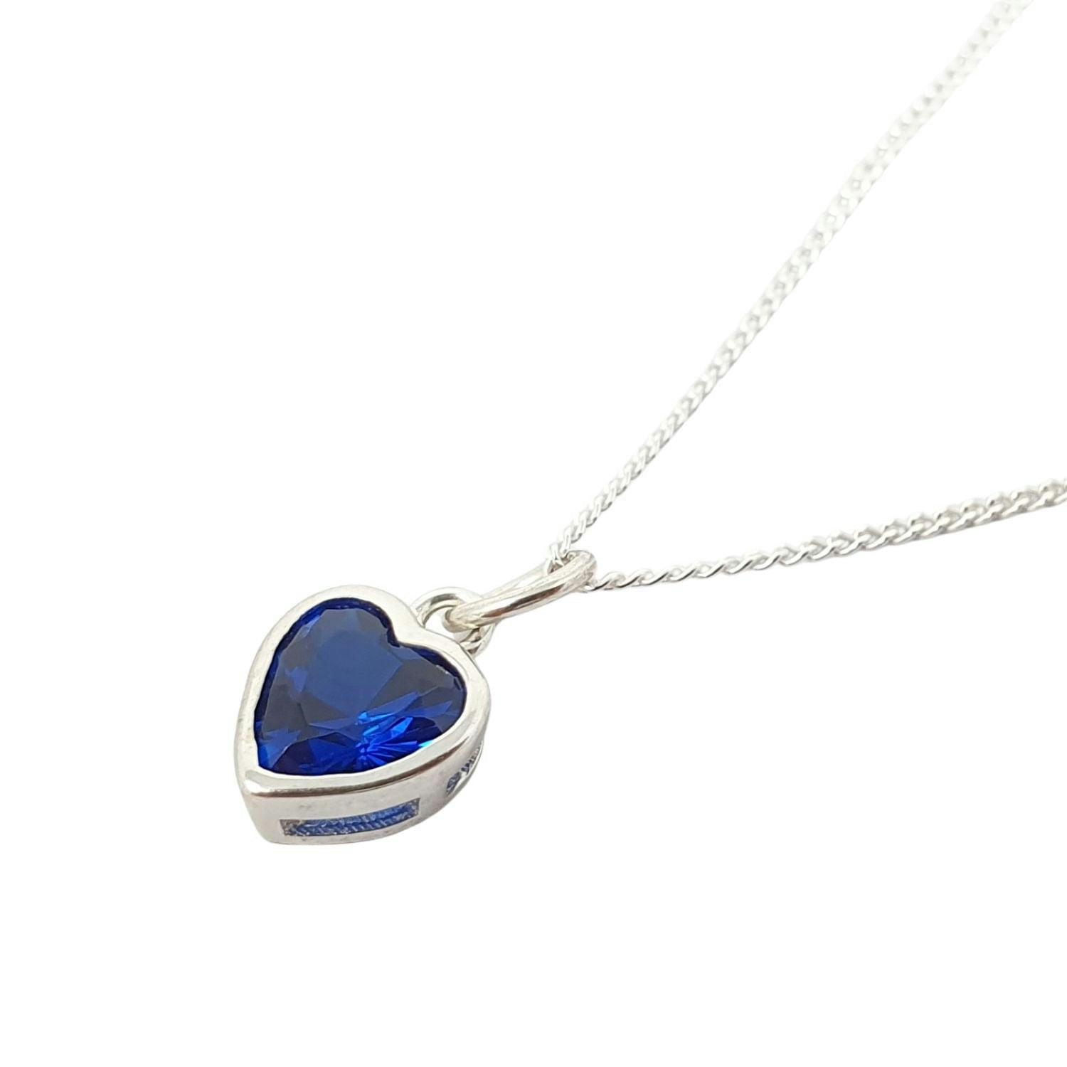 Harfi Mini Heart Sapphire September Birthstone Necklace
