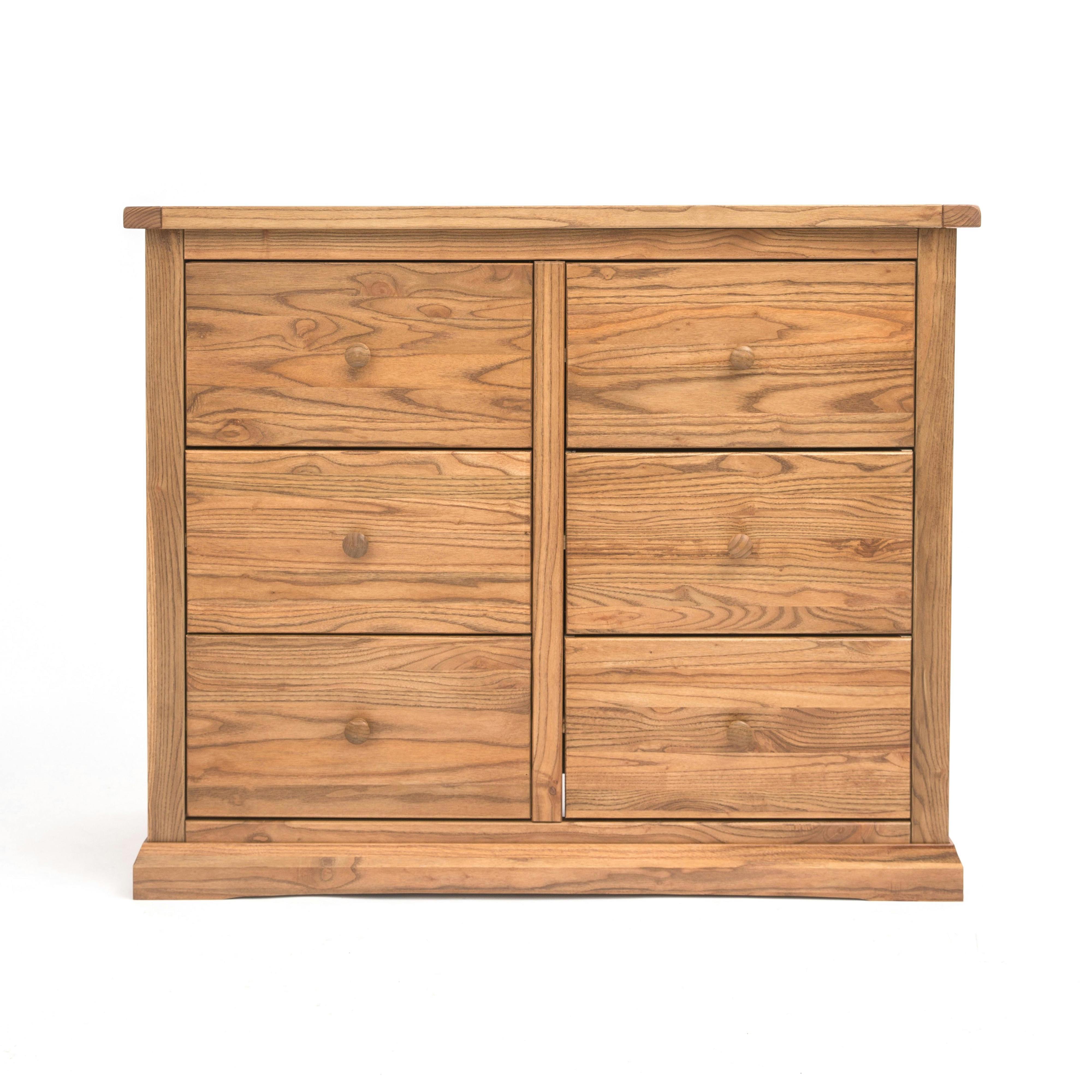 Cabinet Bits Light Salerno 6 Drawer Chest Of Drawers Wood Knob - Natural