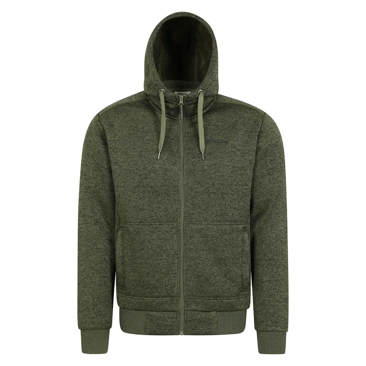 Mountain Warehouse Men's Green Nevis Ii Faux Fur Hoodie - 4XL - 100% Polyester