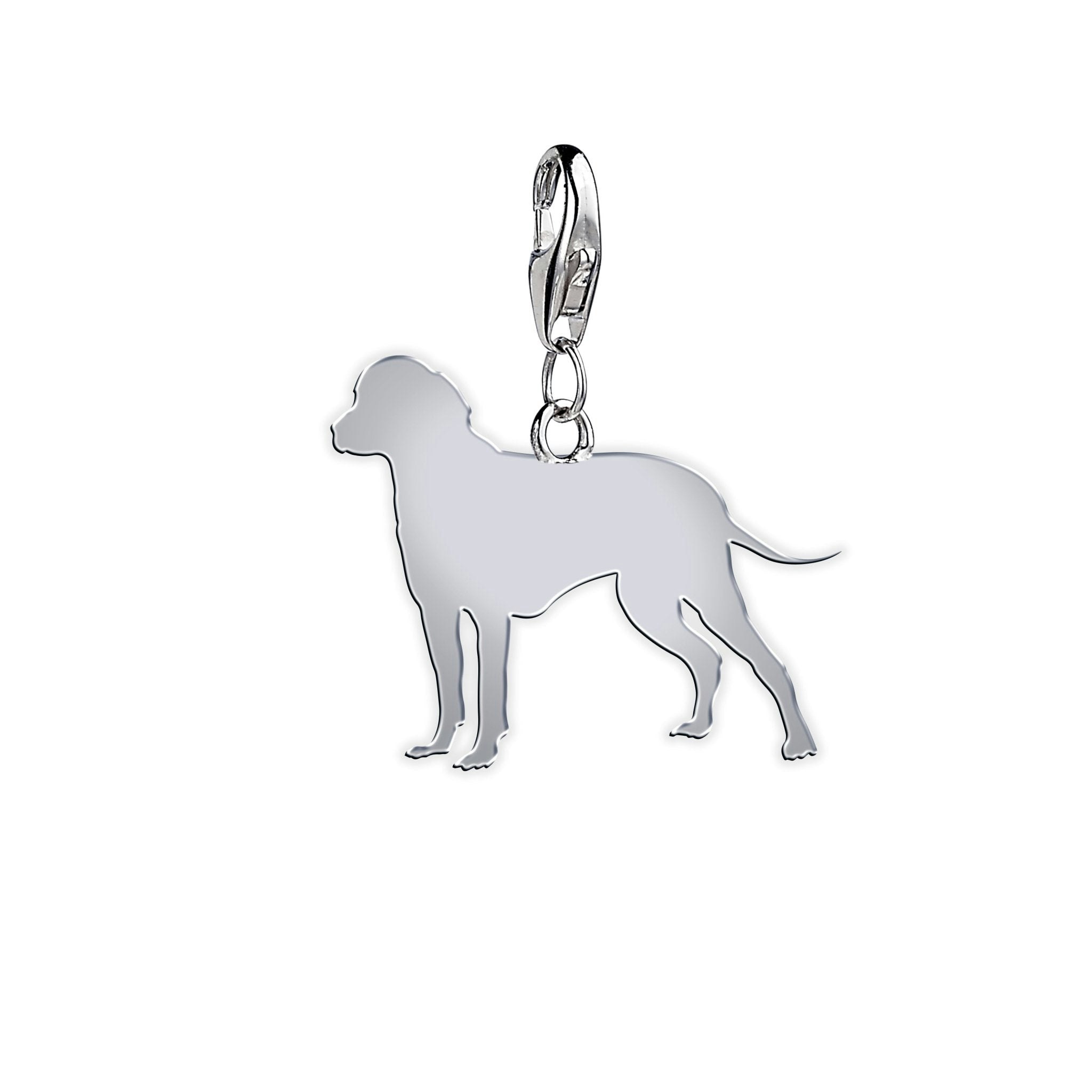 Mylee London Silver Bavarian Mountain Hound Silhouette Charm - No - Clip On Charm