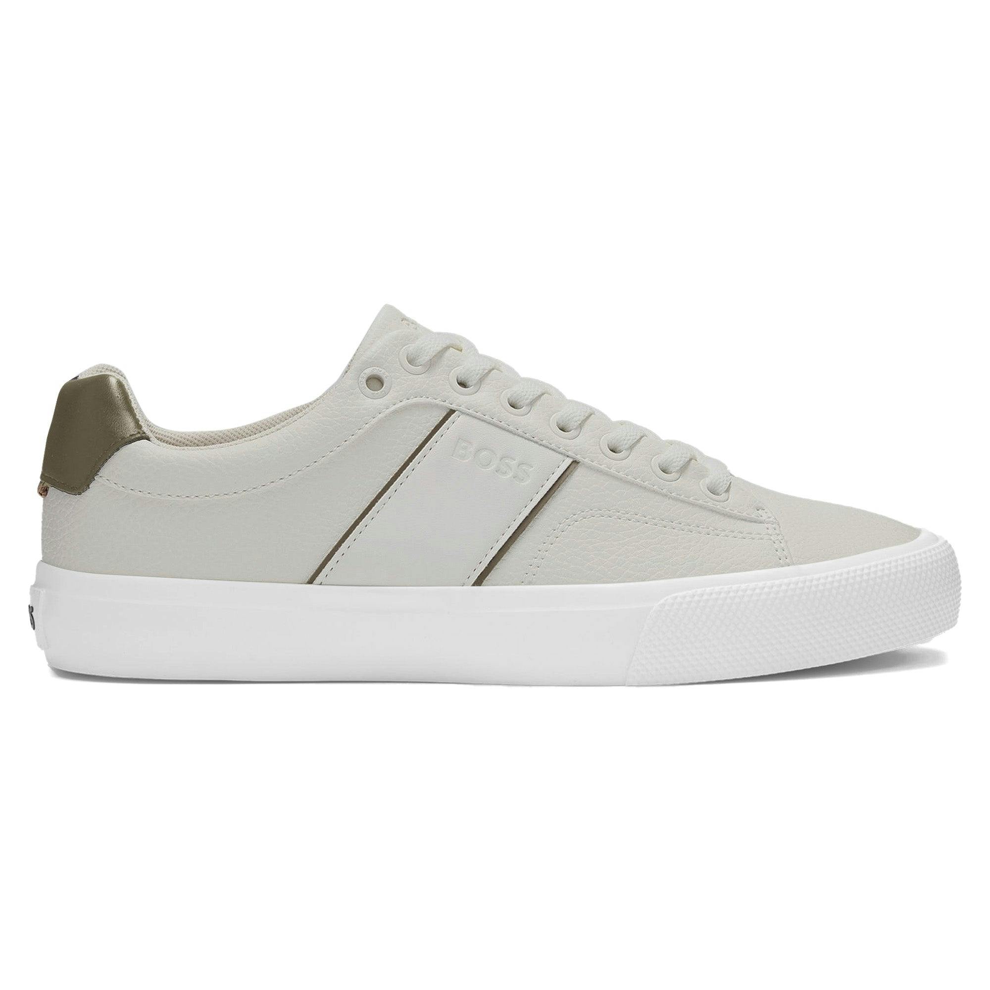Boss Men's Light/Beige Aiden Tenn Grltp Trainers - Uk 11