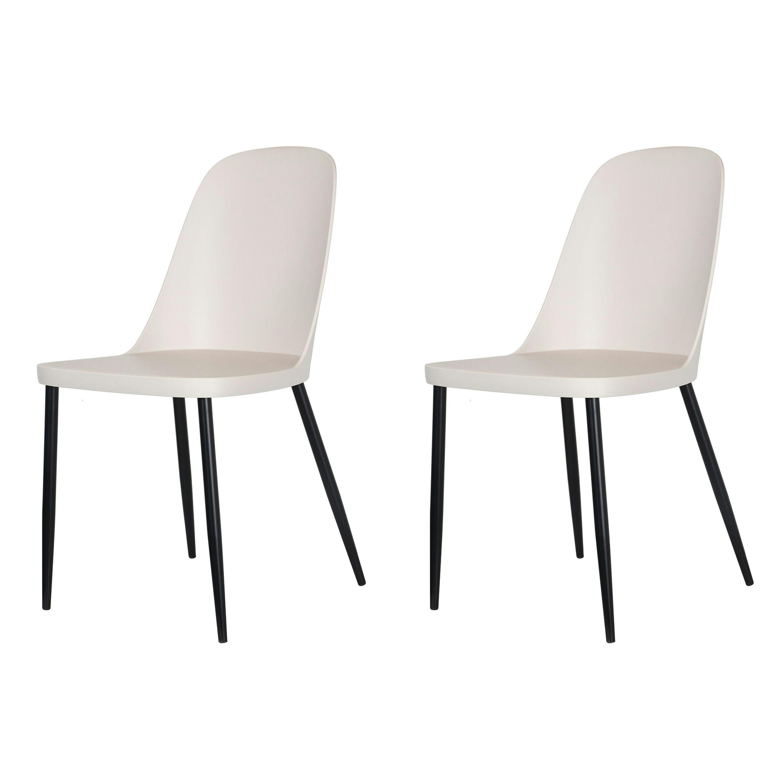 Core Products Black Pair Of Aspen Duo Modern Dining Chairs - Calico