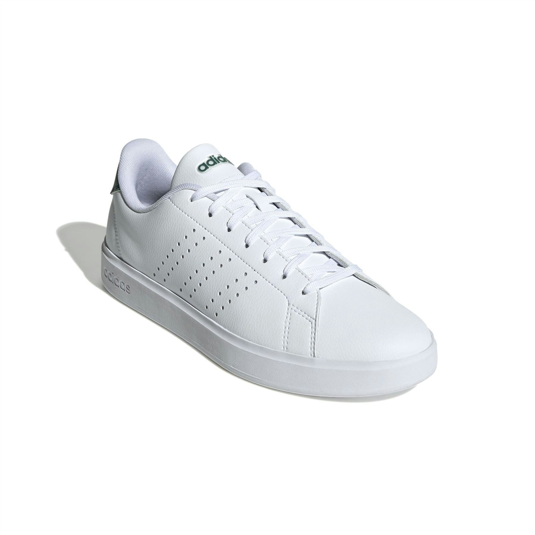 Adidas White/Green Advantage 2.0 Trainers - Uk 4 / Eu 36.5 / Us 4.5