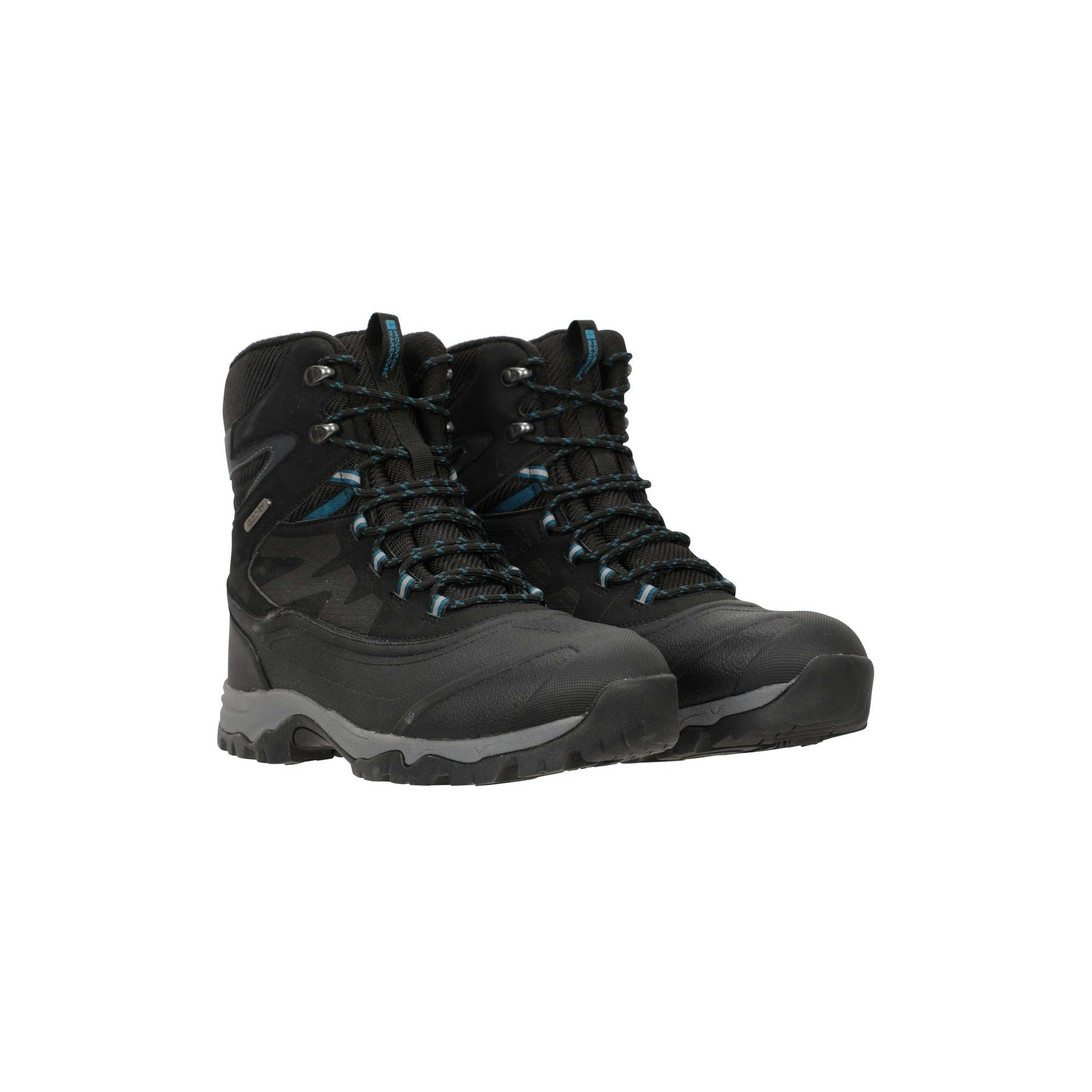 Mountain Warehouse Men's Black Ultra Piste Basher Waterproof Snow Boots - 7 Uk - 60% Synthetic/10% Rubber/10% Eva/10% Thinsulate/10% Mesh