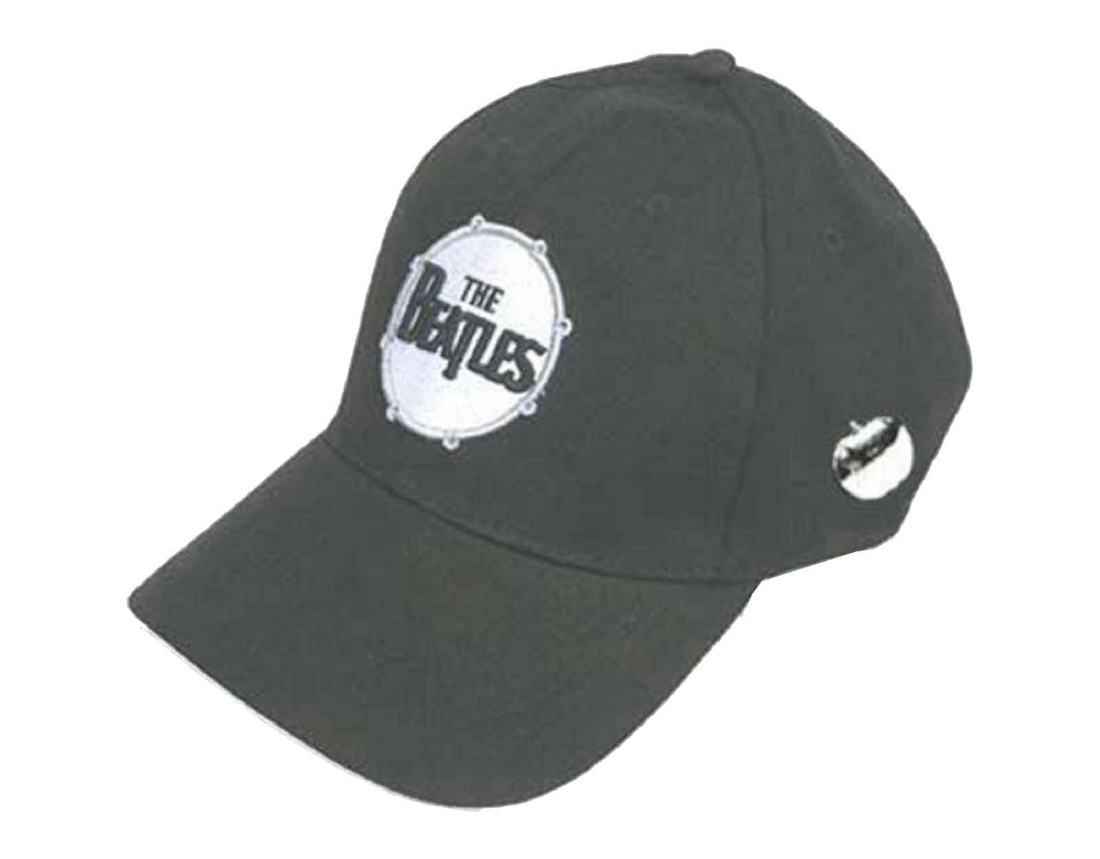 Paradiso Clothing Unisex Black The Beatles Drum Band Logo Strapback