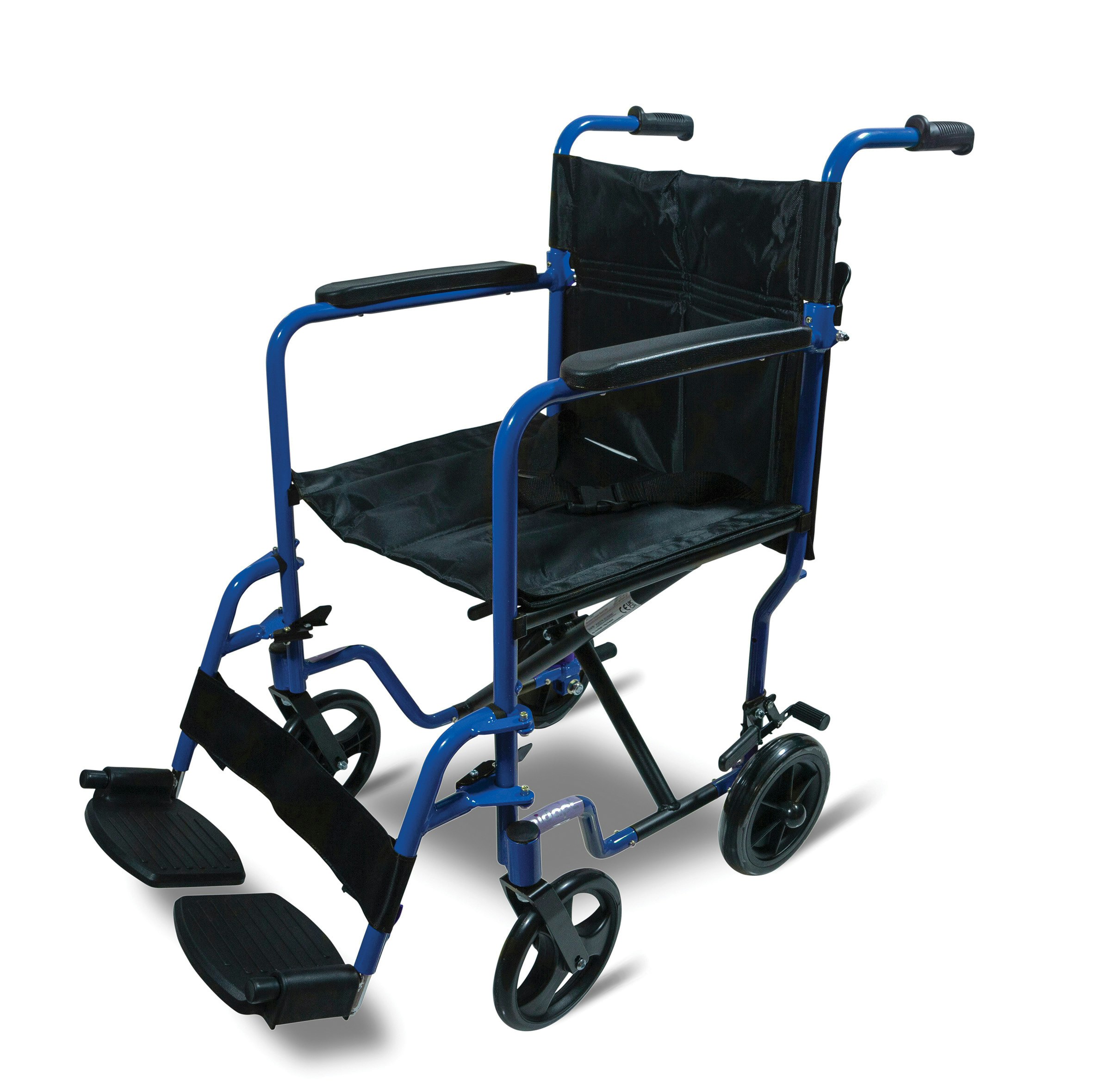 Aidapt Blue Aluminium Compact Transport Wheelchair