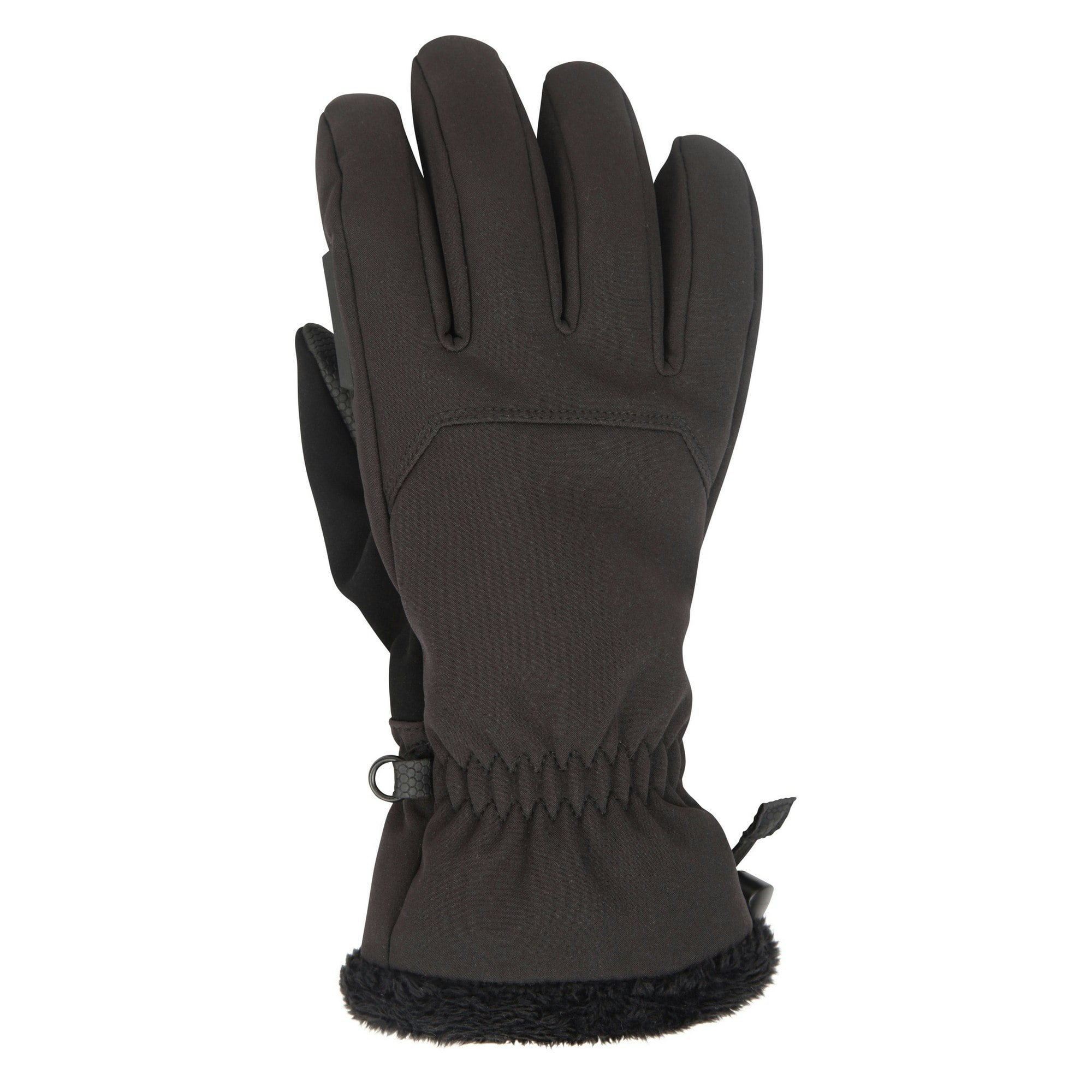 Mountain Warehouse Women's Black Escalade Waterproof Softshell Ski Gloves - Xs
