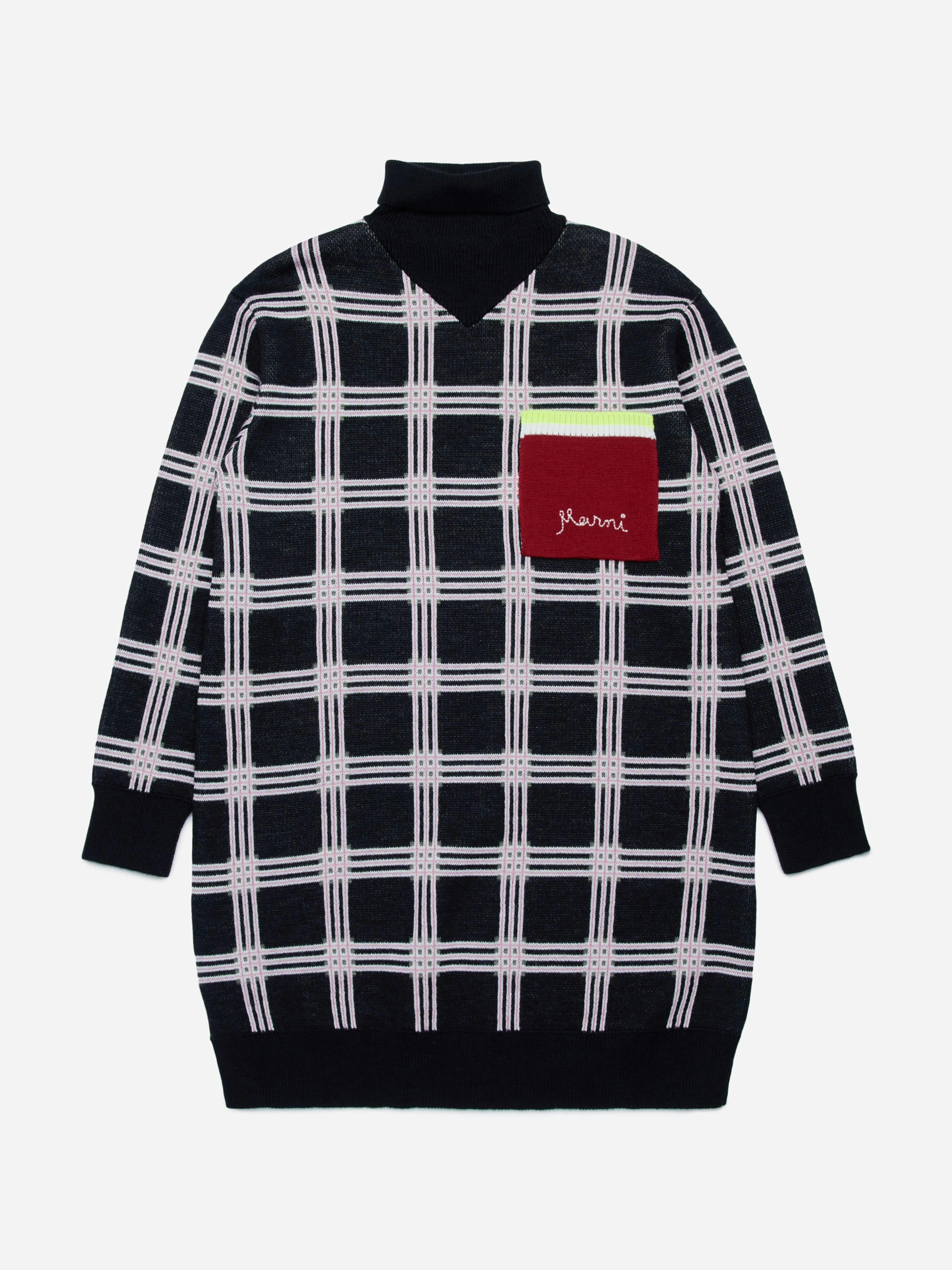 Marni Kids Girls Black Marni Sweater Dress In - 12 Yrs