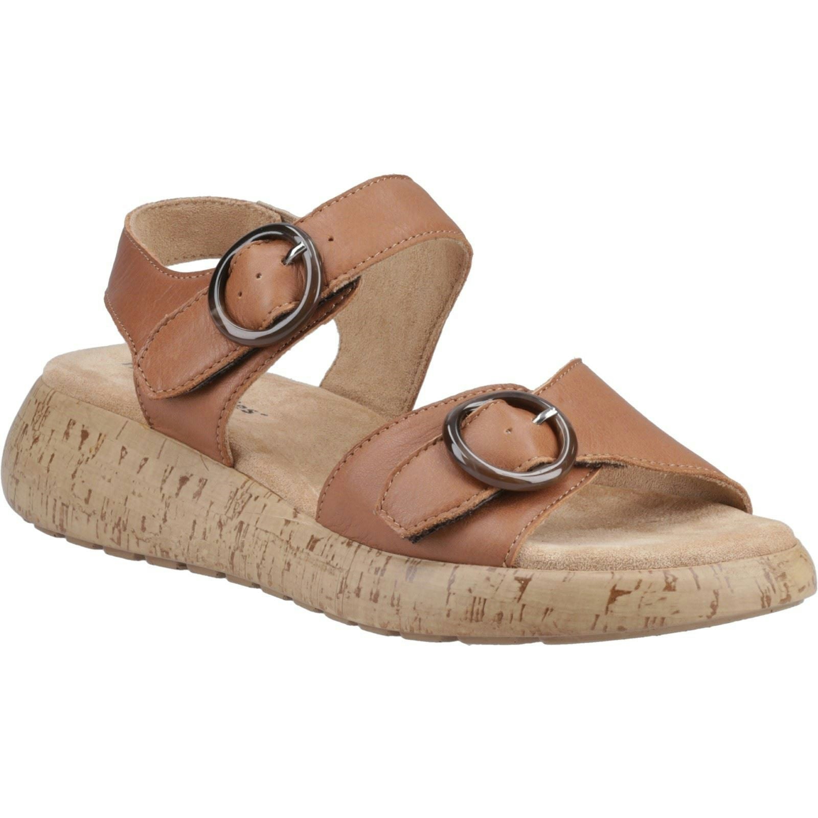 Hush Puppies Women's Light Alison Leather Tan Sandals - Size 5
