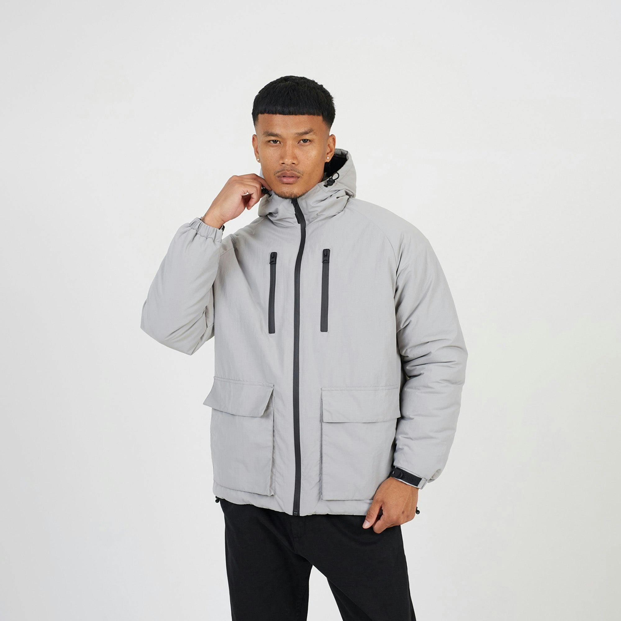 Padded Hooded Mens Jacket - - Image 2