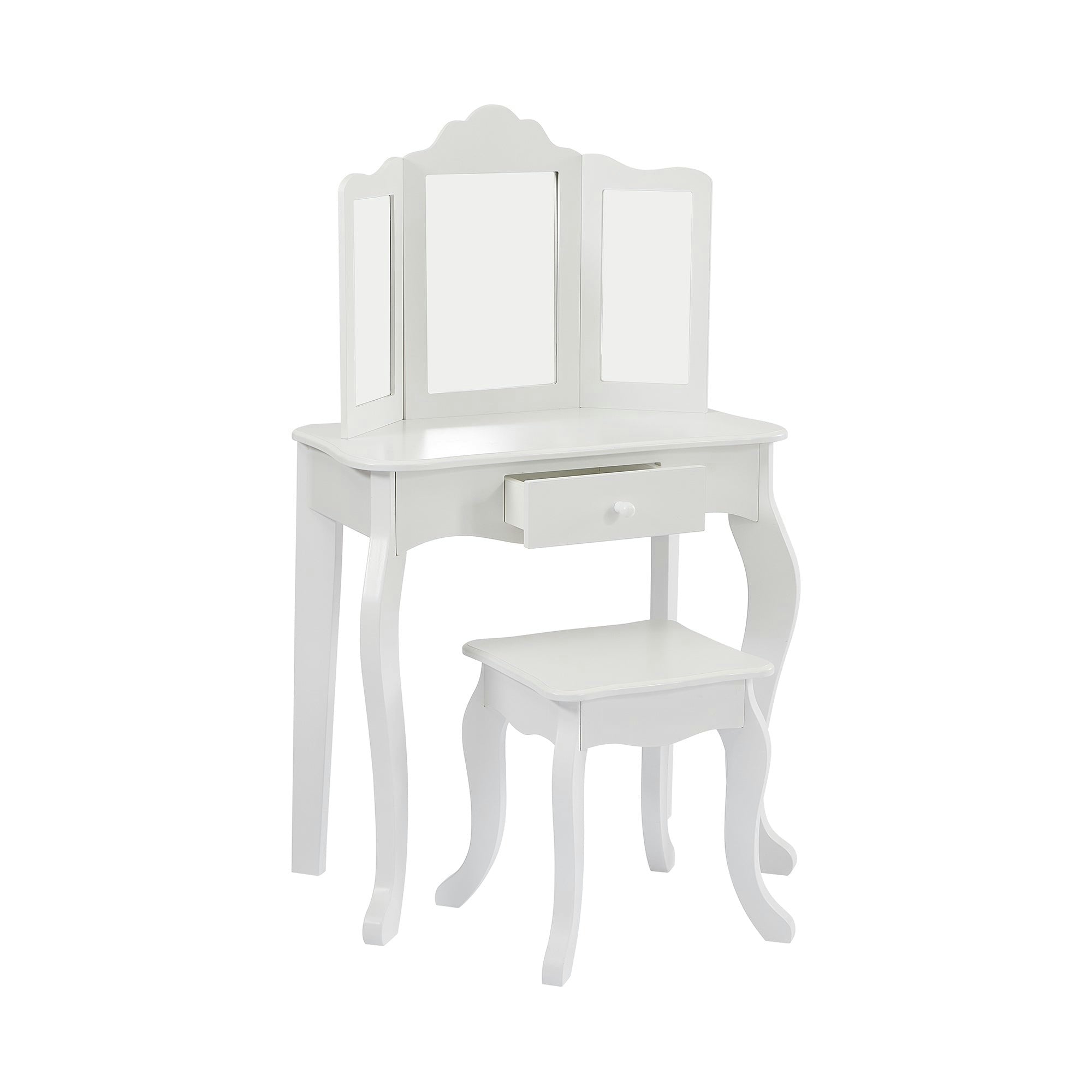 Liberty House Toys White Kids Vanity Table And Stool Set