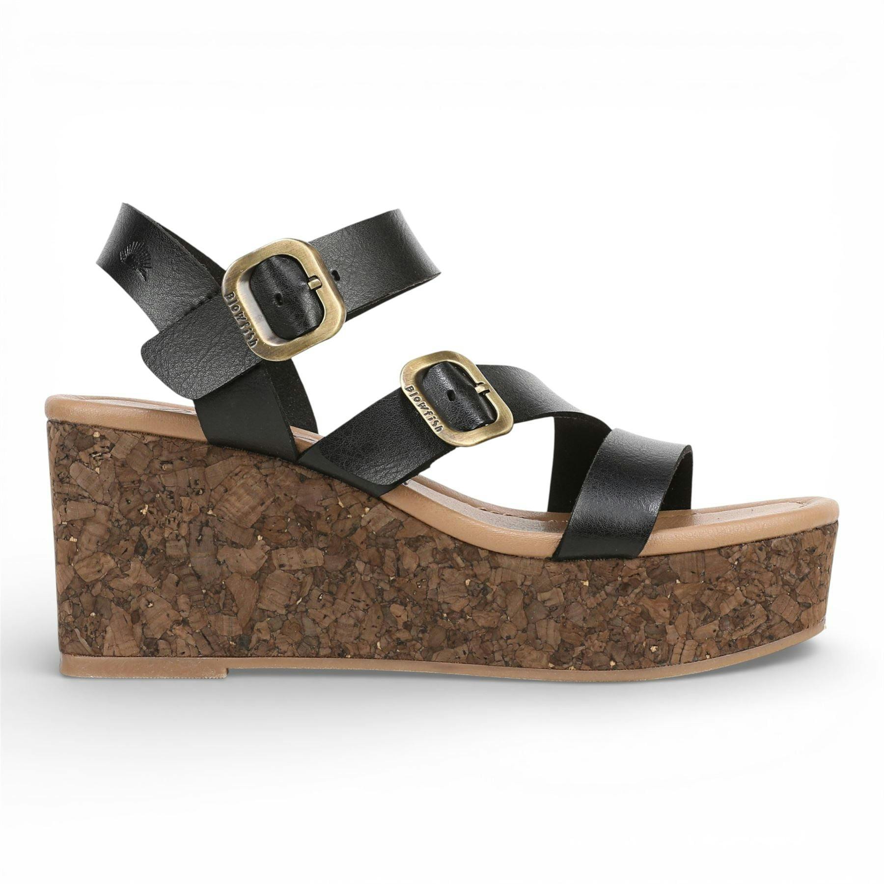 Blowfish Malibu Women's Black Wedge Strappy Espadrille Heel Sandals - Ali - Uk 8 | Eu 41 | Us 10.5