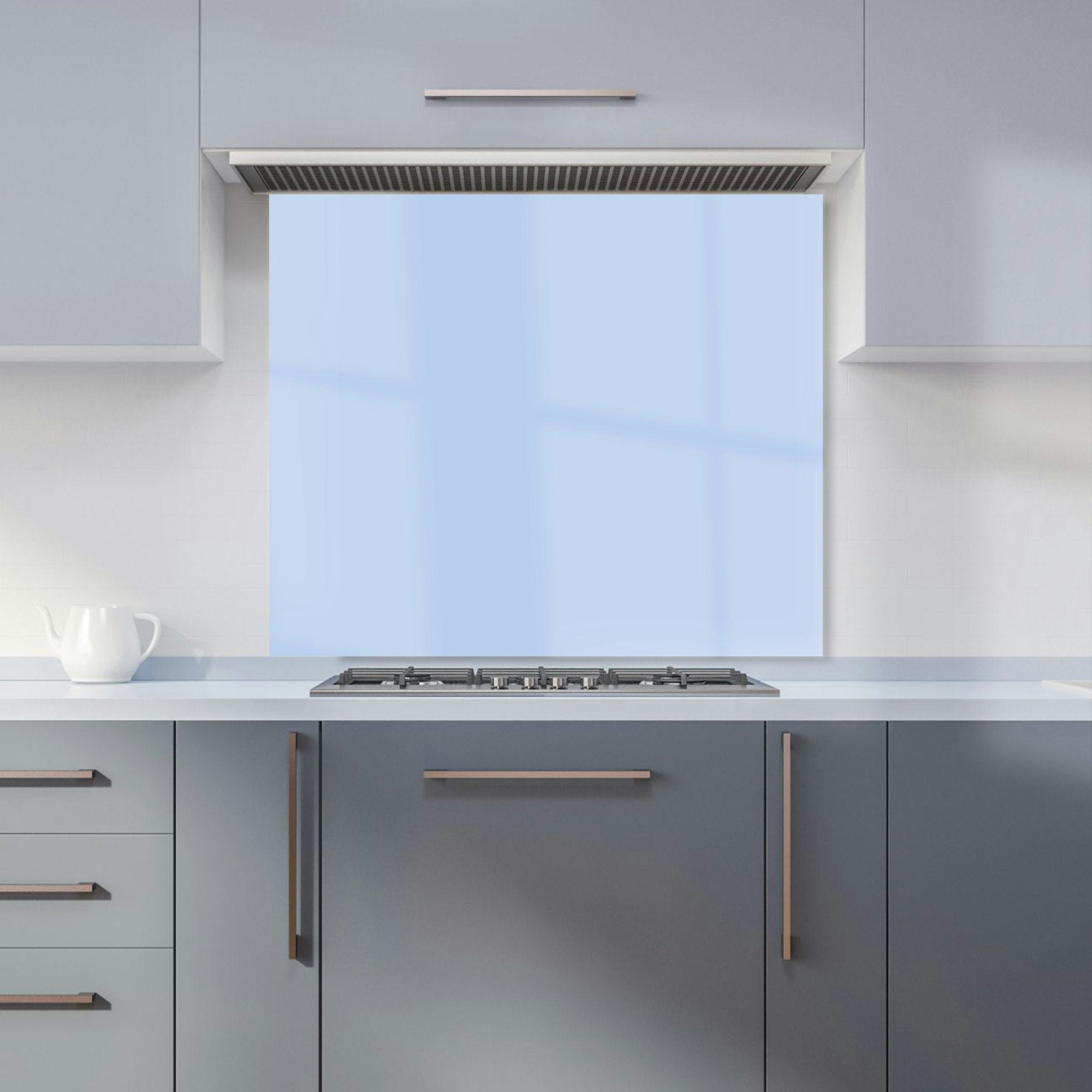 Warren Reed Blue - Designer Pale Cornflour Kitchen Splashback - W900mm X H750mm