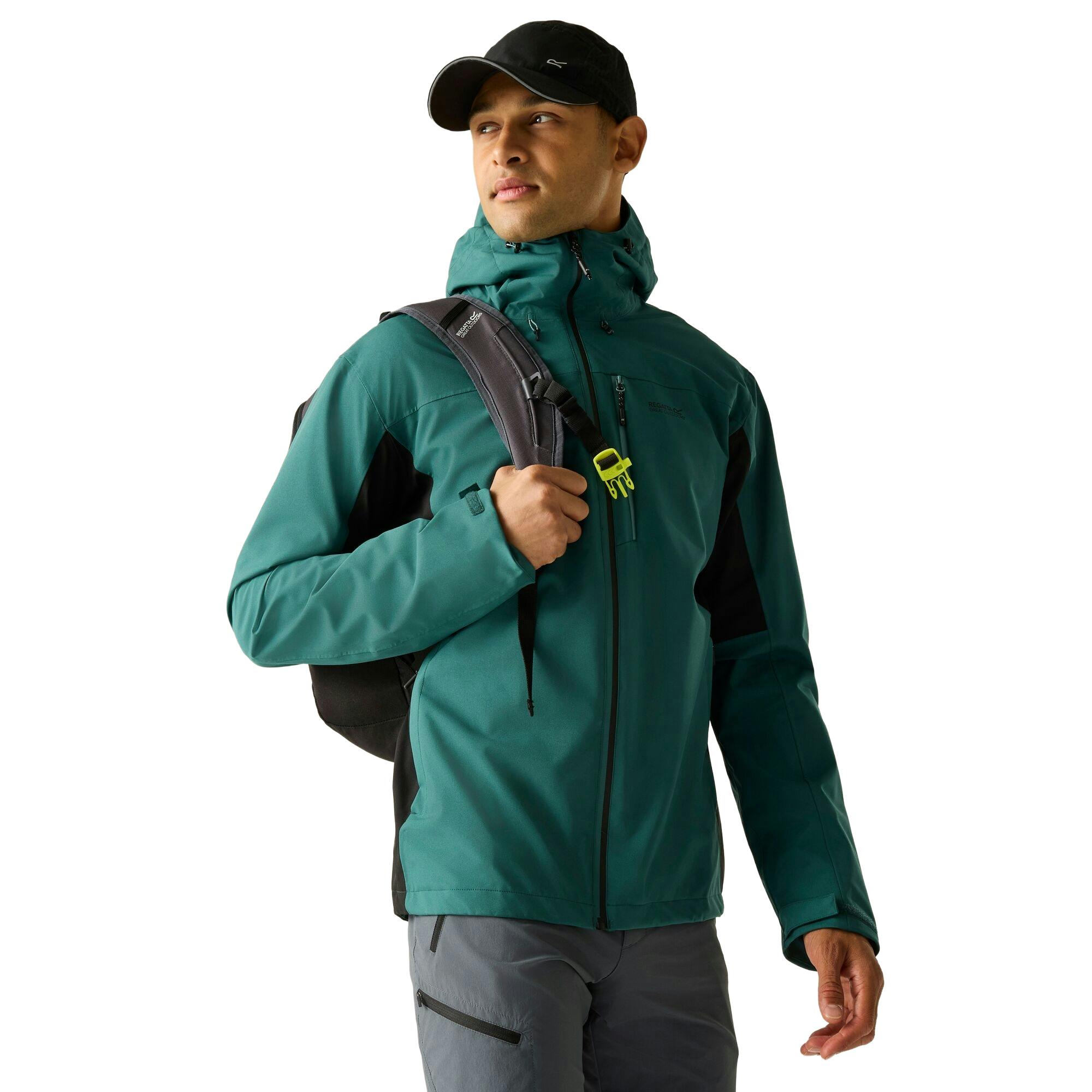Regatta Men's Black Birchdale Ii Waterproof Jacket - Mediterranea/ - L - Mediterranea/ - 100% Recycled Polyester