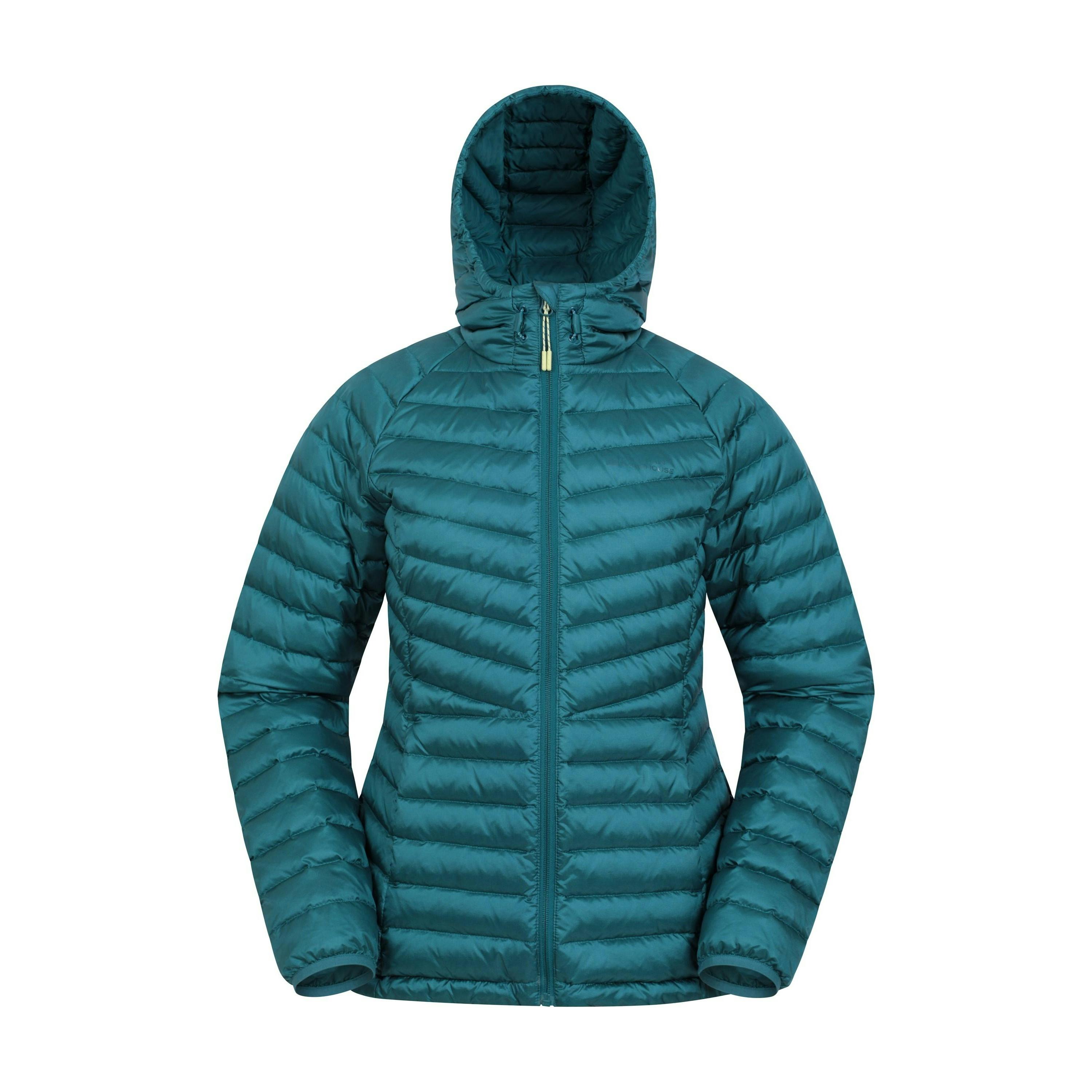 Mountain Warehouse Women's Skyline Extreme Hydrophobic Down Jacket - Teal - 6 Uk - Teal - 100% Polyester