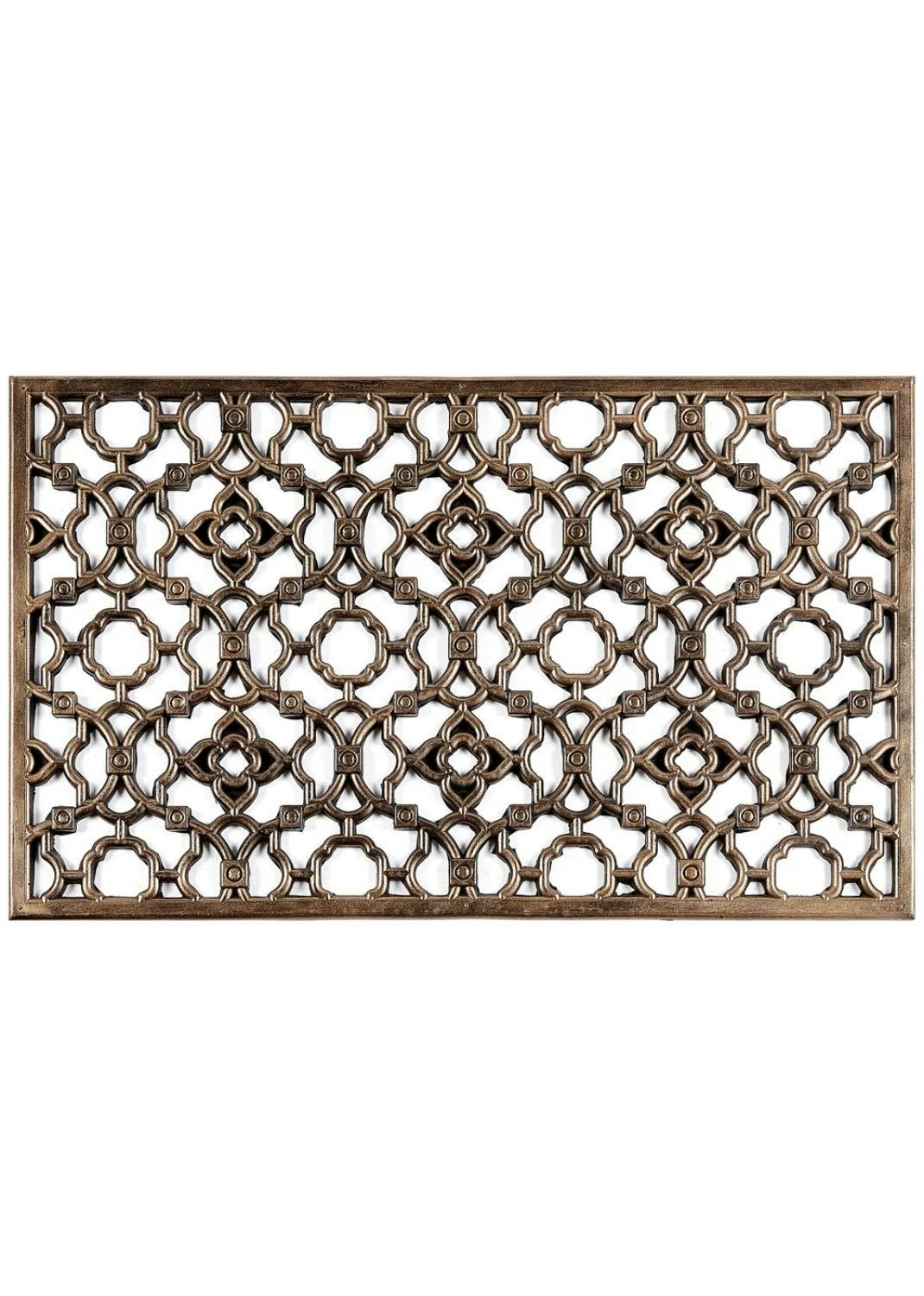 My Mat Rubber Scraper Door Mat - Cast Iron Effect - 45x75cm - Gold - Image 5