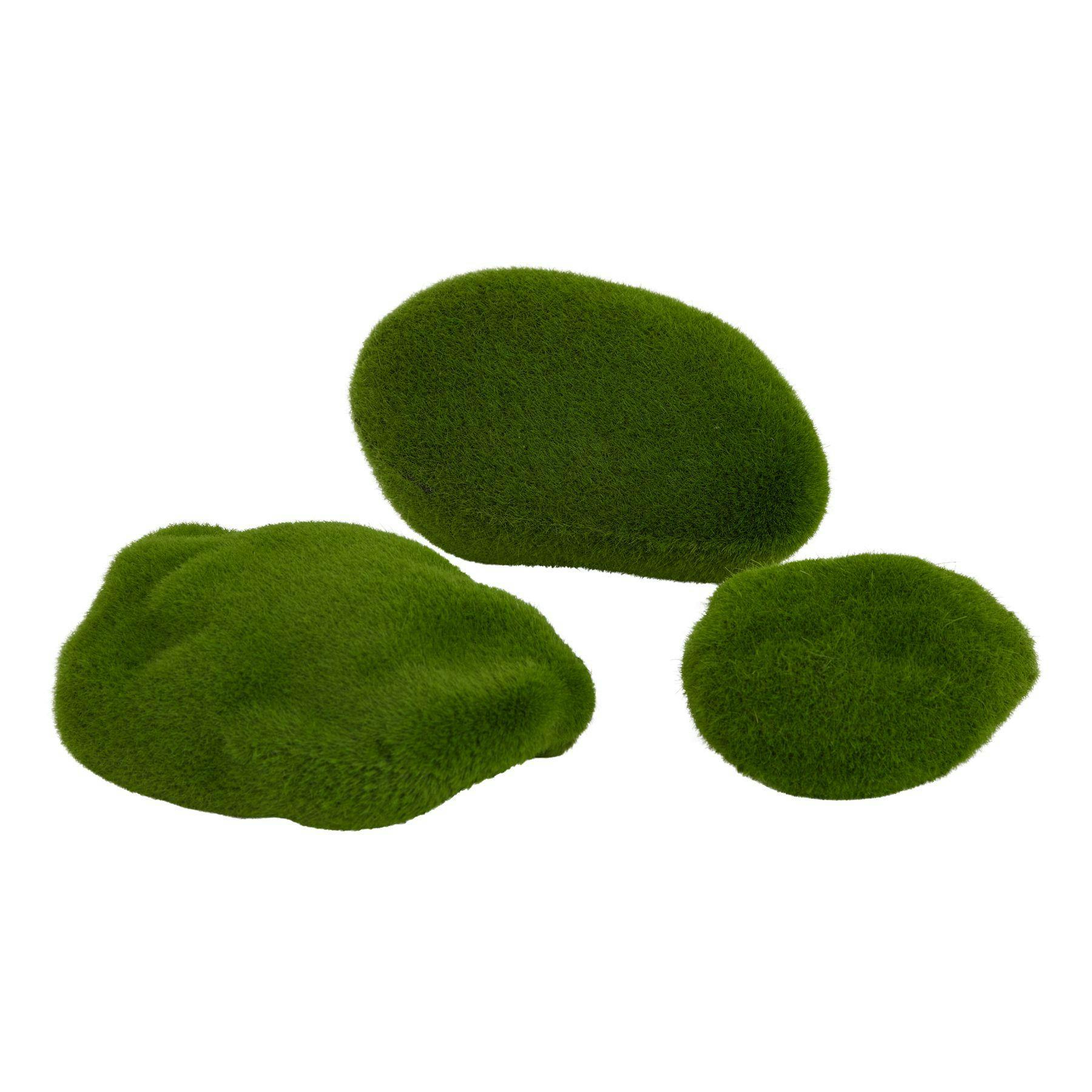 Hill Interiors Unisex Green Faux Moss (Pack Of 3) In - Image 2