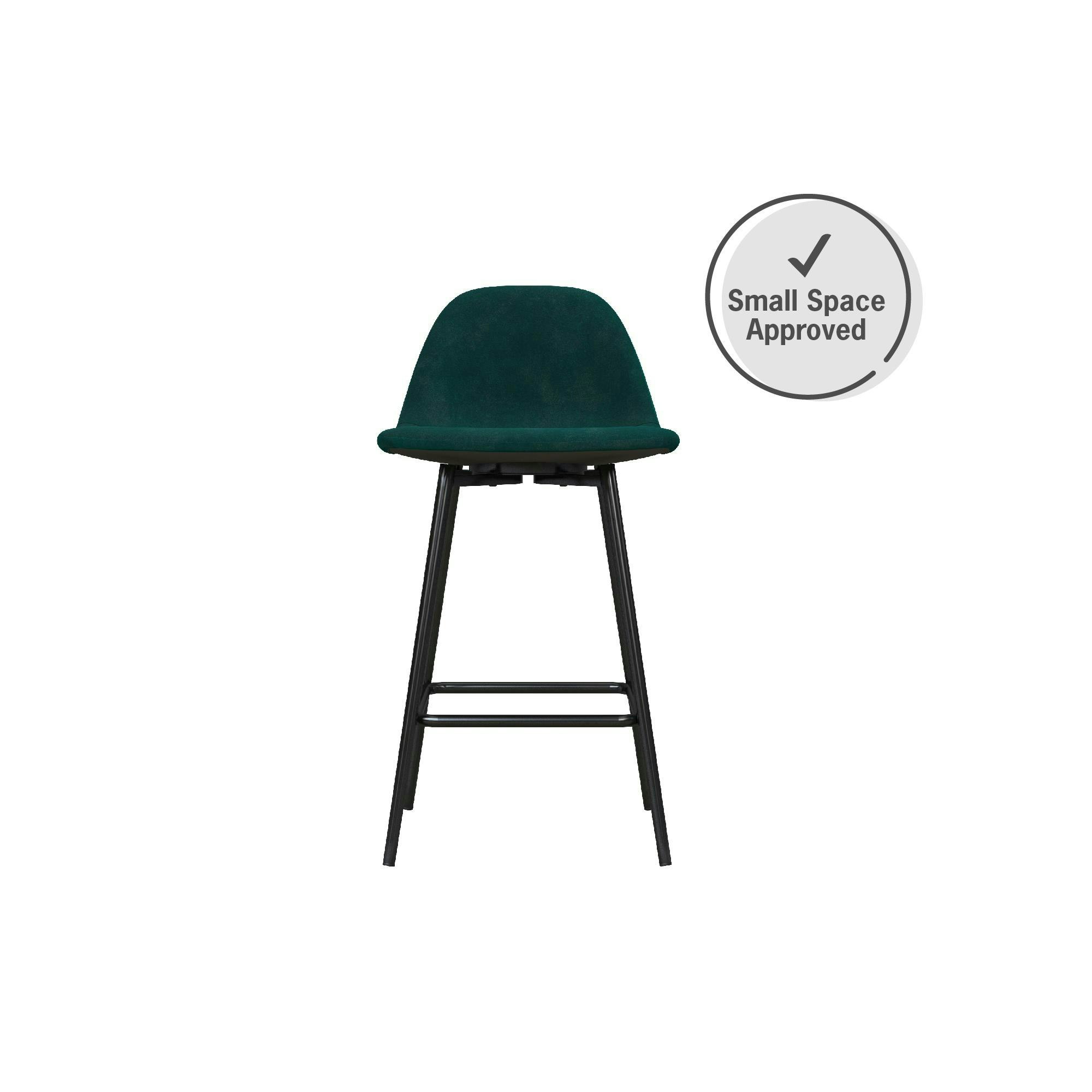 Dorel Home Green Calvin Counter Stool In Velvet