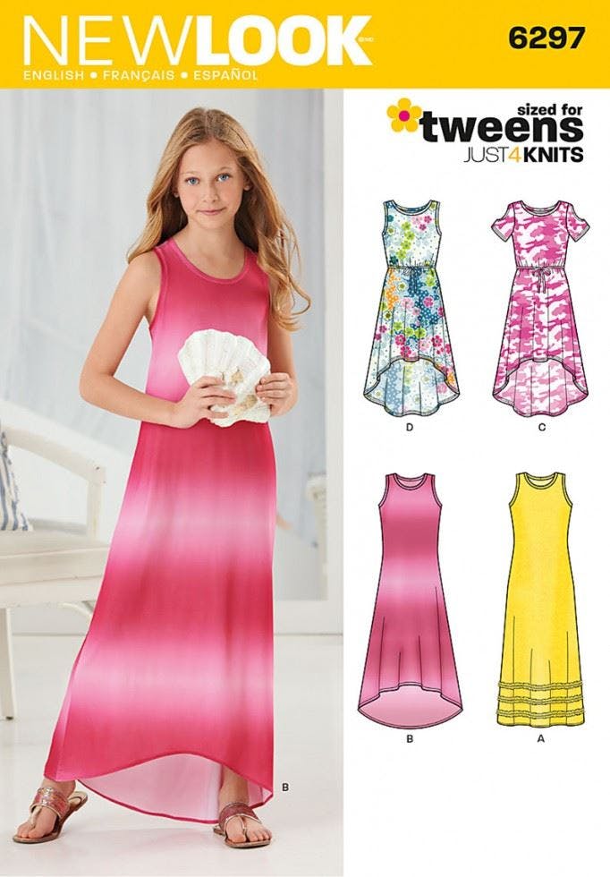 New Look Sewing Pattern 6297, Dresses For Kids, Teenagers, A (8-10-12-14-16) - Easy - A (8-10-12-14-16)