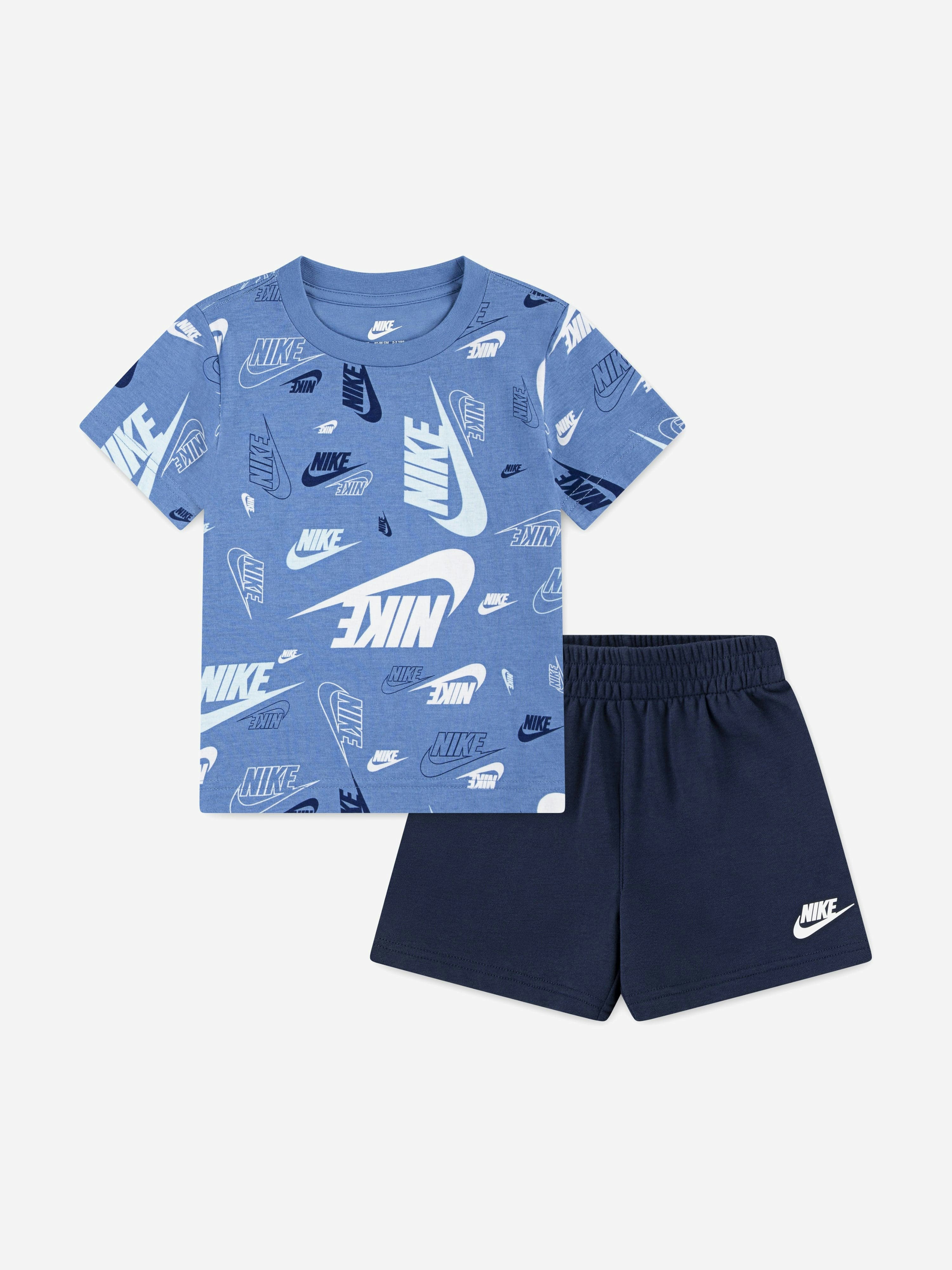 Nike Boys Light/Blue Nsw Aop Weight Short Set In - 6 - 7 Yrs