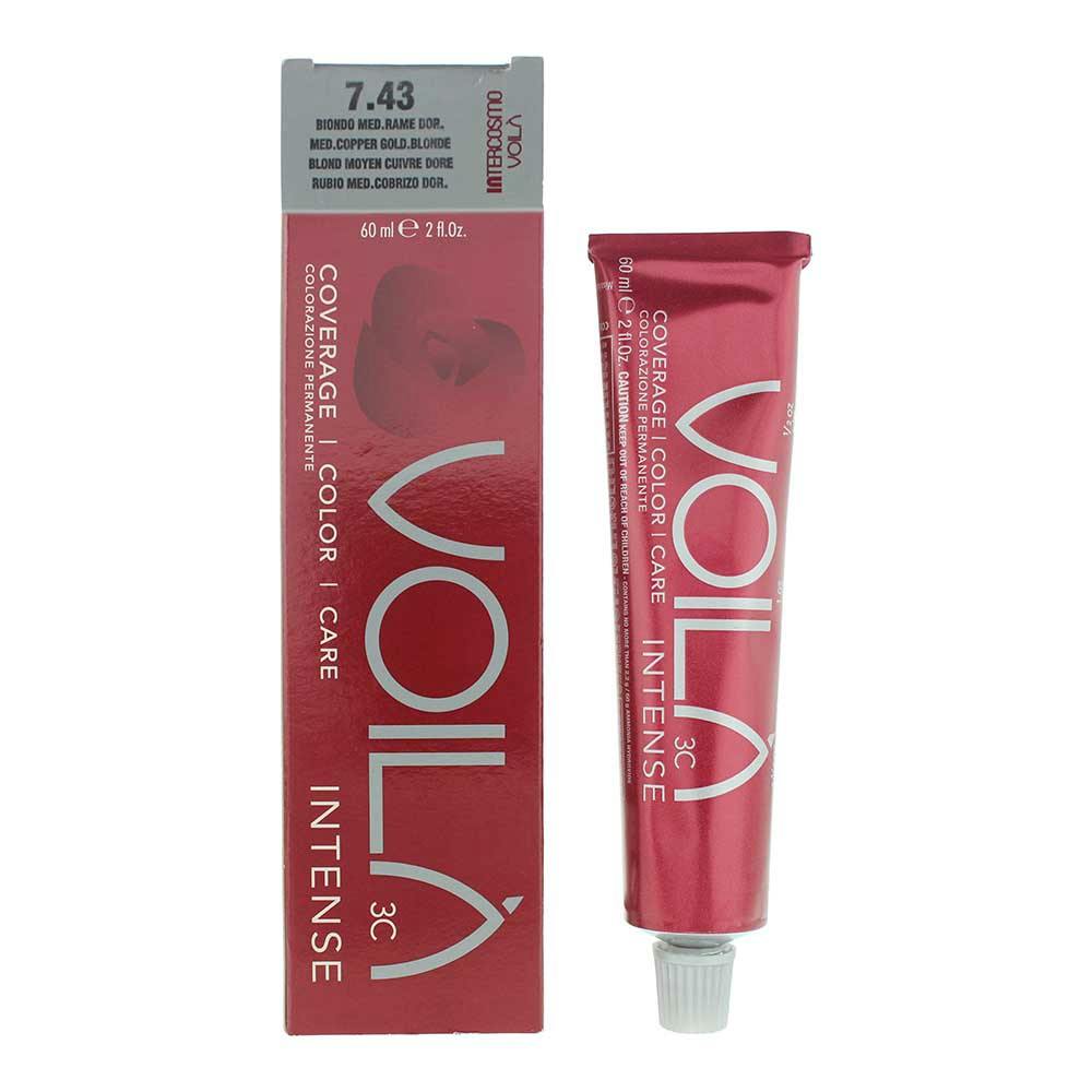 Intercosmo Gold Voilà 3C Intense 7.43 Mediterranean Copper Blonde Hair Colour 60Ml