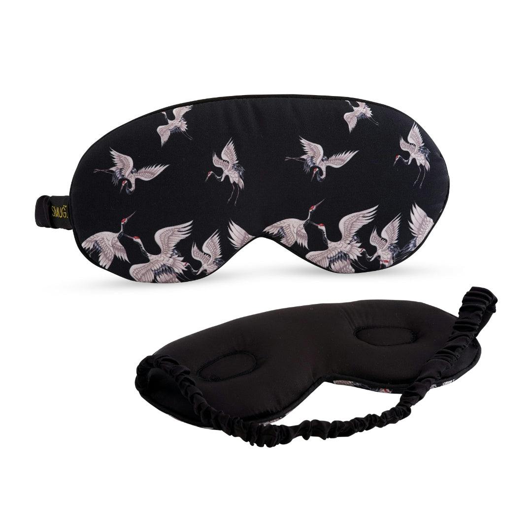 Smug Women's Black Cloud Padded Satin Sleep Mask In - Image 5