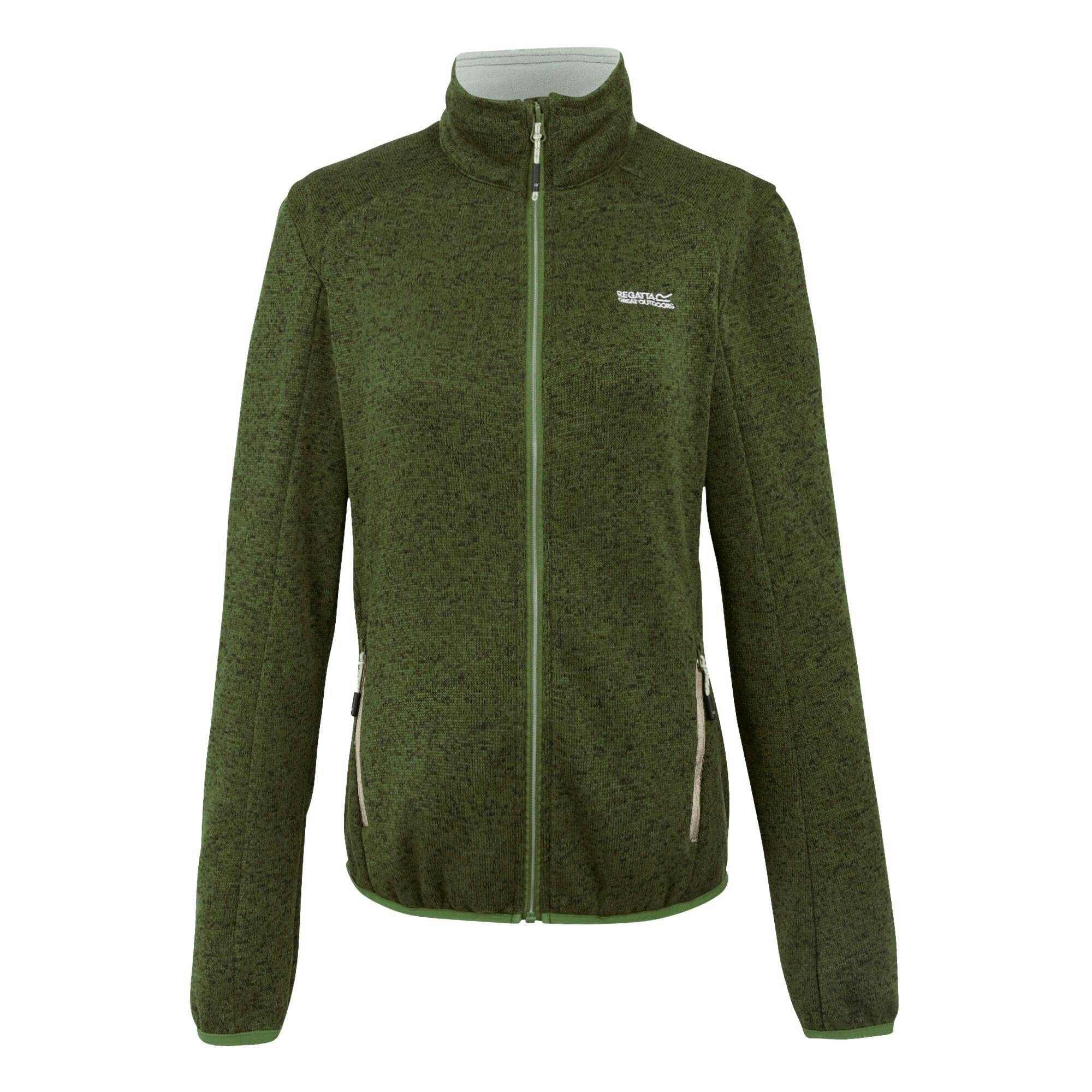 Regatta Women's Green/Light / Newhill Ii Full Zip Fleece Jacket - Nephrite Vanilla - 8 Uk - Nephrite Vanilla - 100% Recycled Polyester