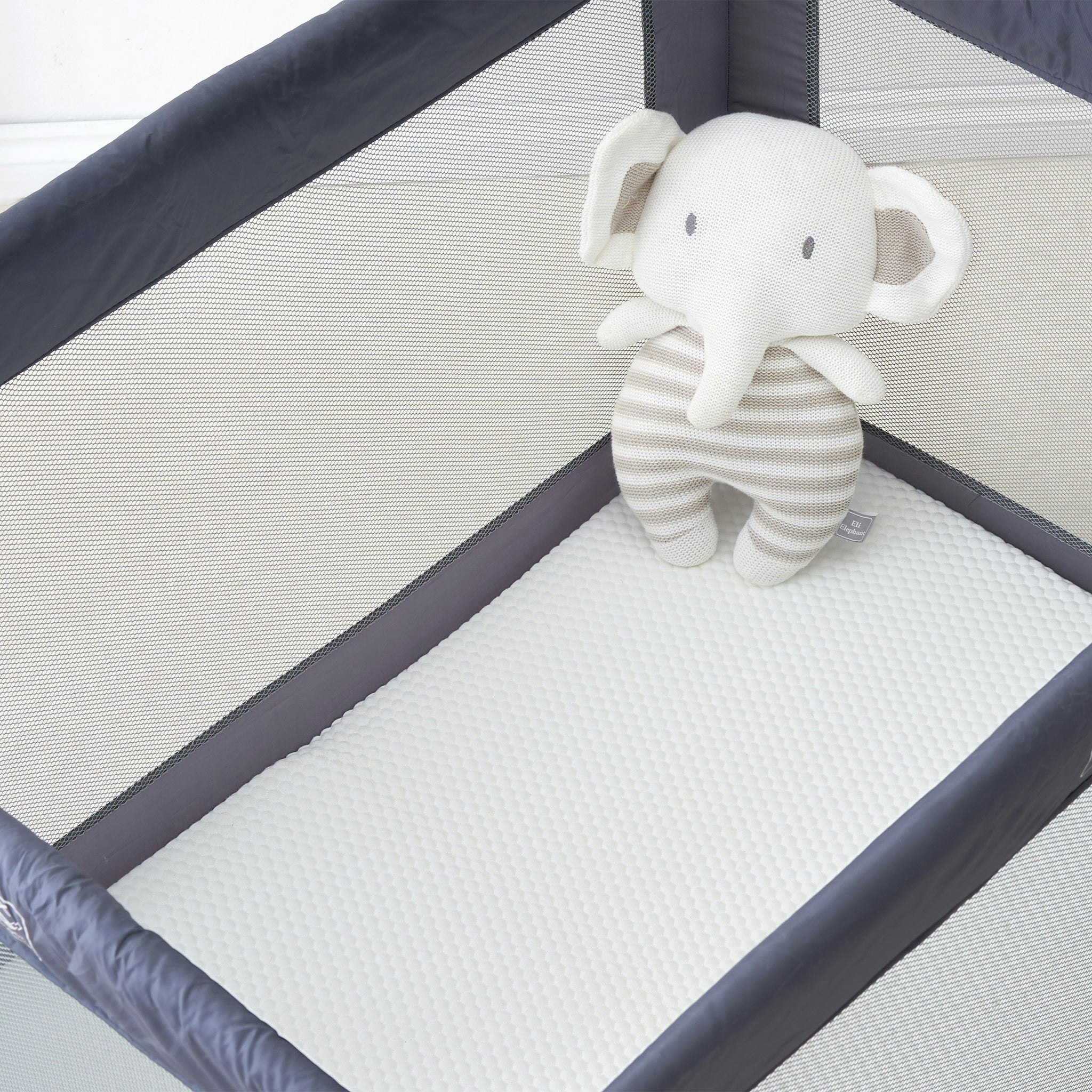 Rackhams White Tiny Dreamer™ - Premium Foam Folding Travel Cot Mattress (95 X 65Cm) - Mattress Only