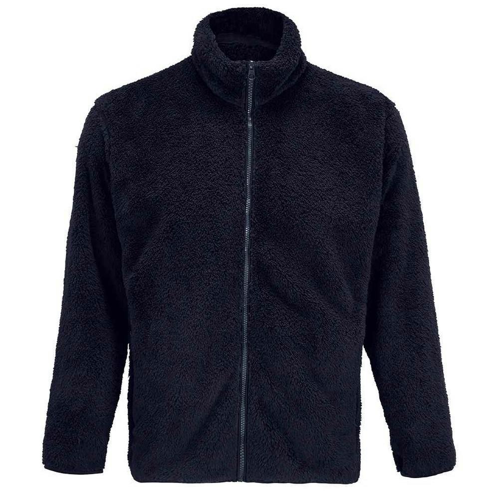 Sols Unisex Adult Finch Fluffy Jacket - Navy - 3XL - Navy - 70% Recycled Polyester/30% Polyester