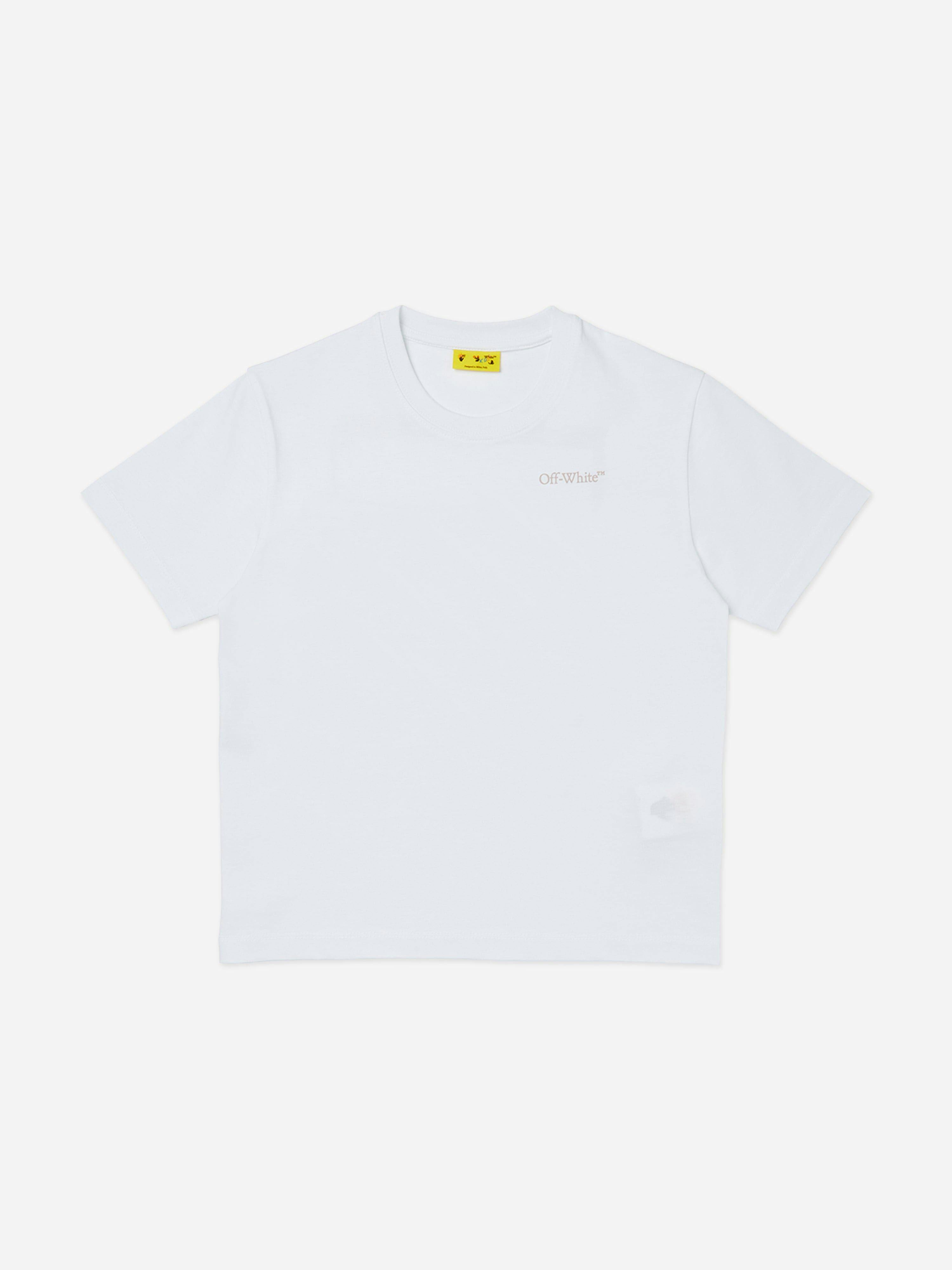 Off-White Girls White Off- Scribble Diag T-Shirt In - 6 Yrs